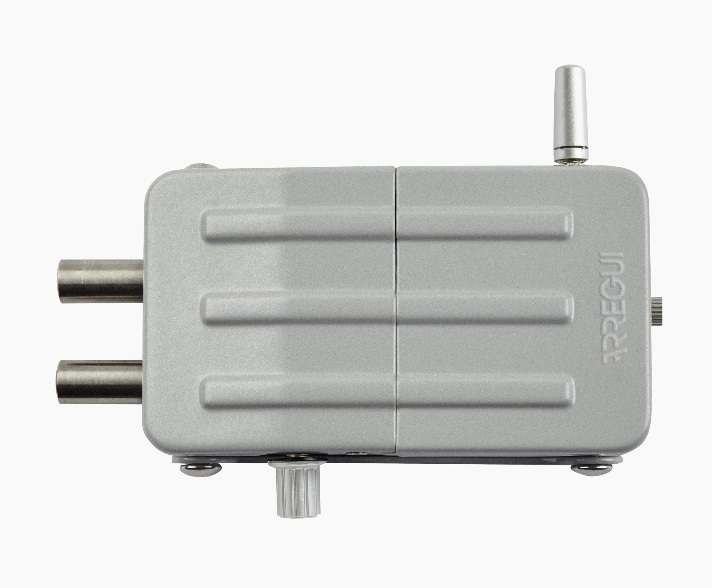 ARREGUI CI10P Serratura di Sicurezza Invisibile per Porta con 4 Telecomandi, Antifurto, Serratura Elettronica per Porta, Serratura Wireless, Catenaccio Interno, argento