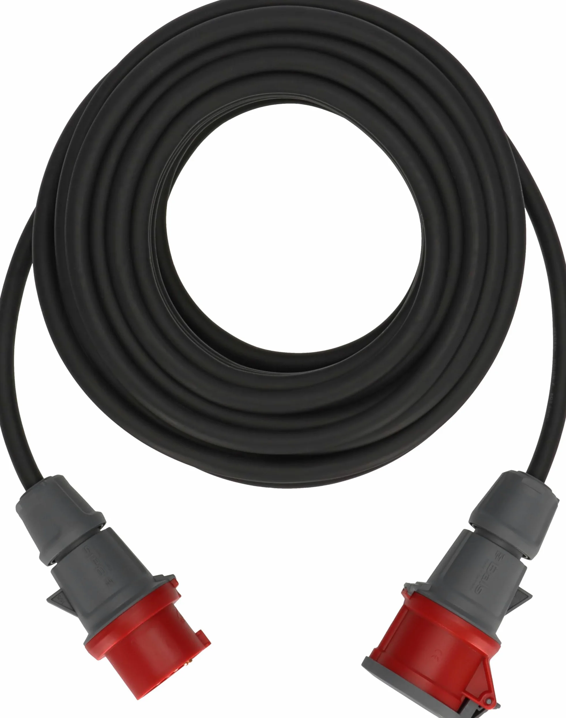 Brennenstuhl 1167720 Prolunga 25 m CEE 5 poli IP 44, Nero/Rosso