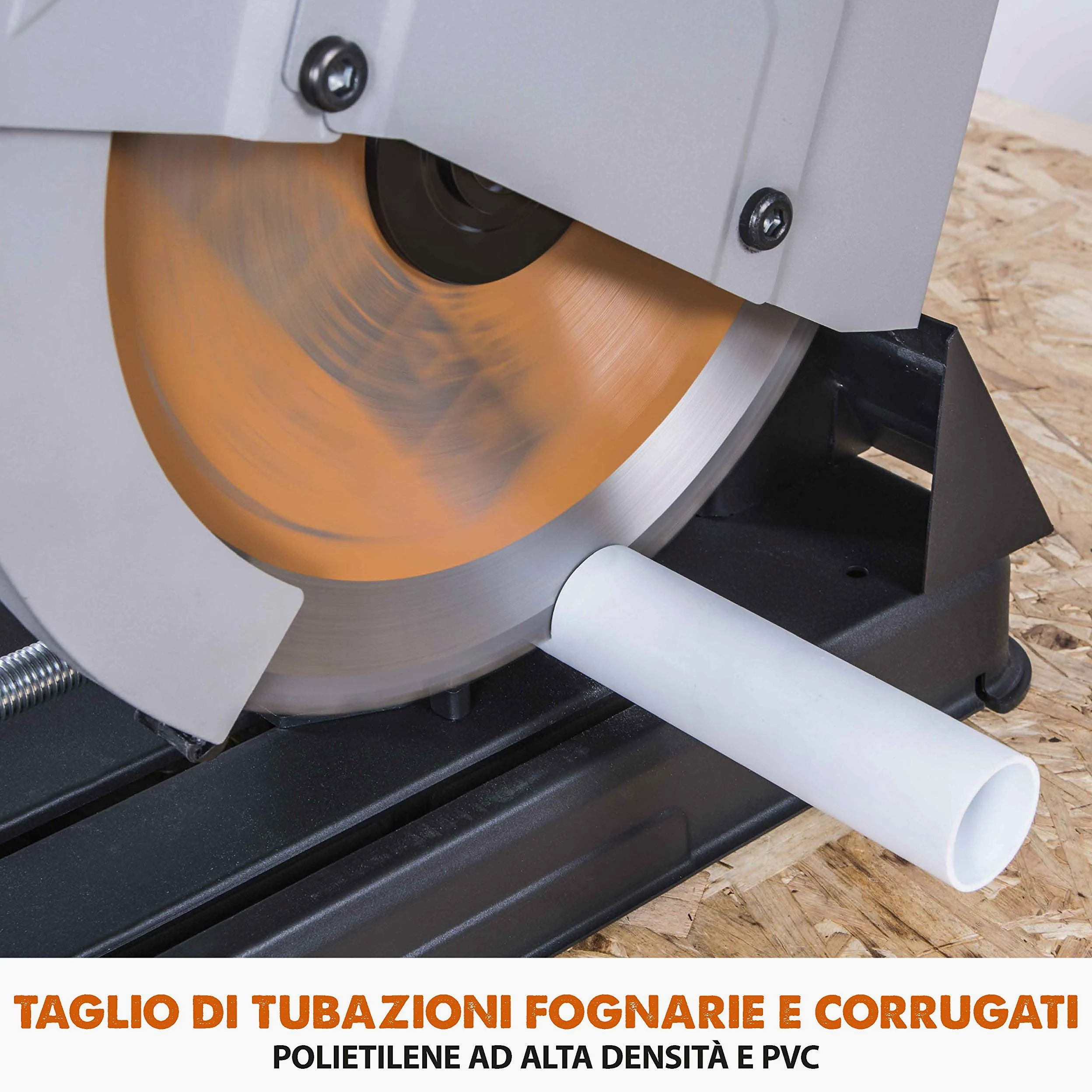 Evolution Power Tools 083-0003 R355Cps Troncatrice Per Ferro Multi Materiale, Esegue Tagli Su Acciaio, Alluminio, Plastica E Legno Anche Con Chiodi, 355 mm