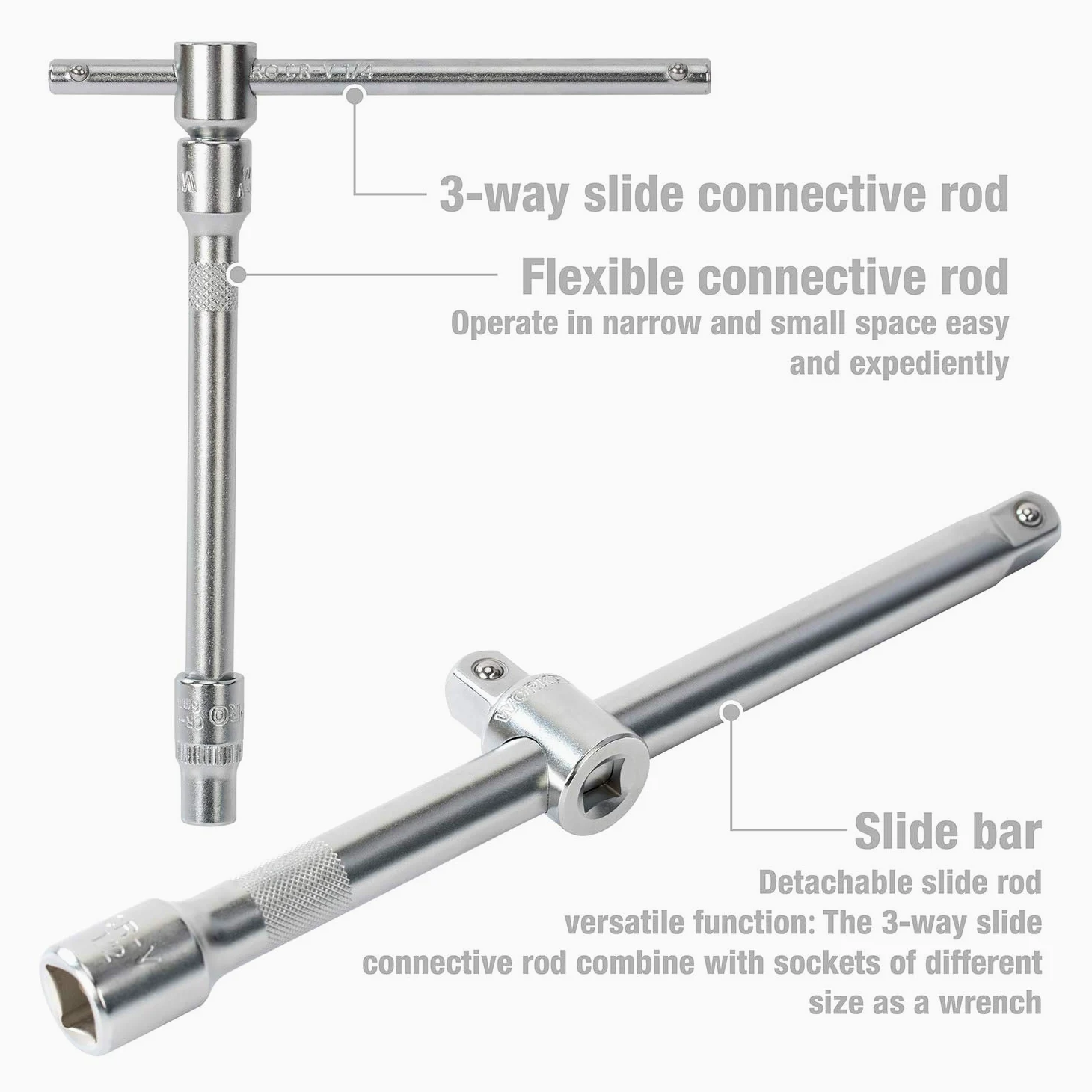 WORKPRO Set di Chiavi a Bussola e Cricchetto 1/4"+ 3/8"+ 1/2" 172 Pezzi, Bussola Metrica Cr-V con Chiavie a Cricchetto a Sgancio Rapido a 72 Denti, Utile per Riparazioni Auto, Profi, Meccanico