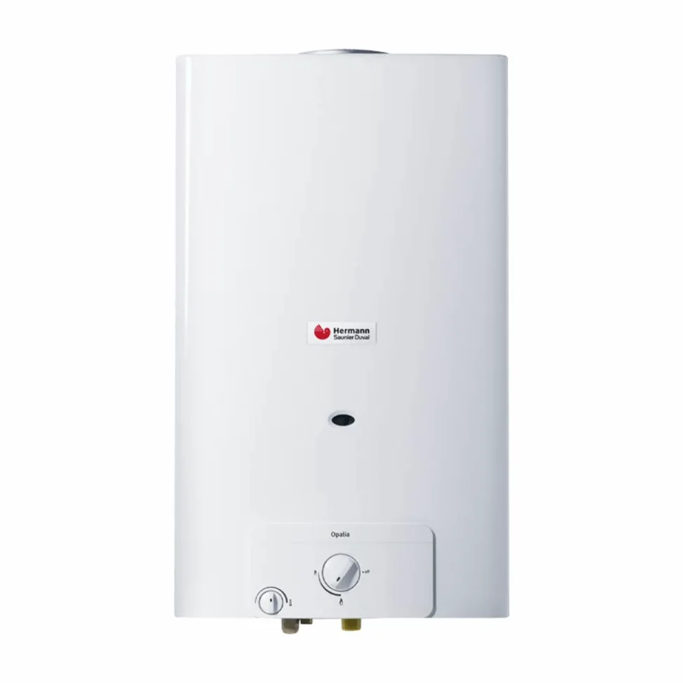 Hermann-Duval Scaldabagno Opalia C 14/1 LIX LOW NOX, 24KW, a Camera Aperta, a Metano, Bianco