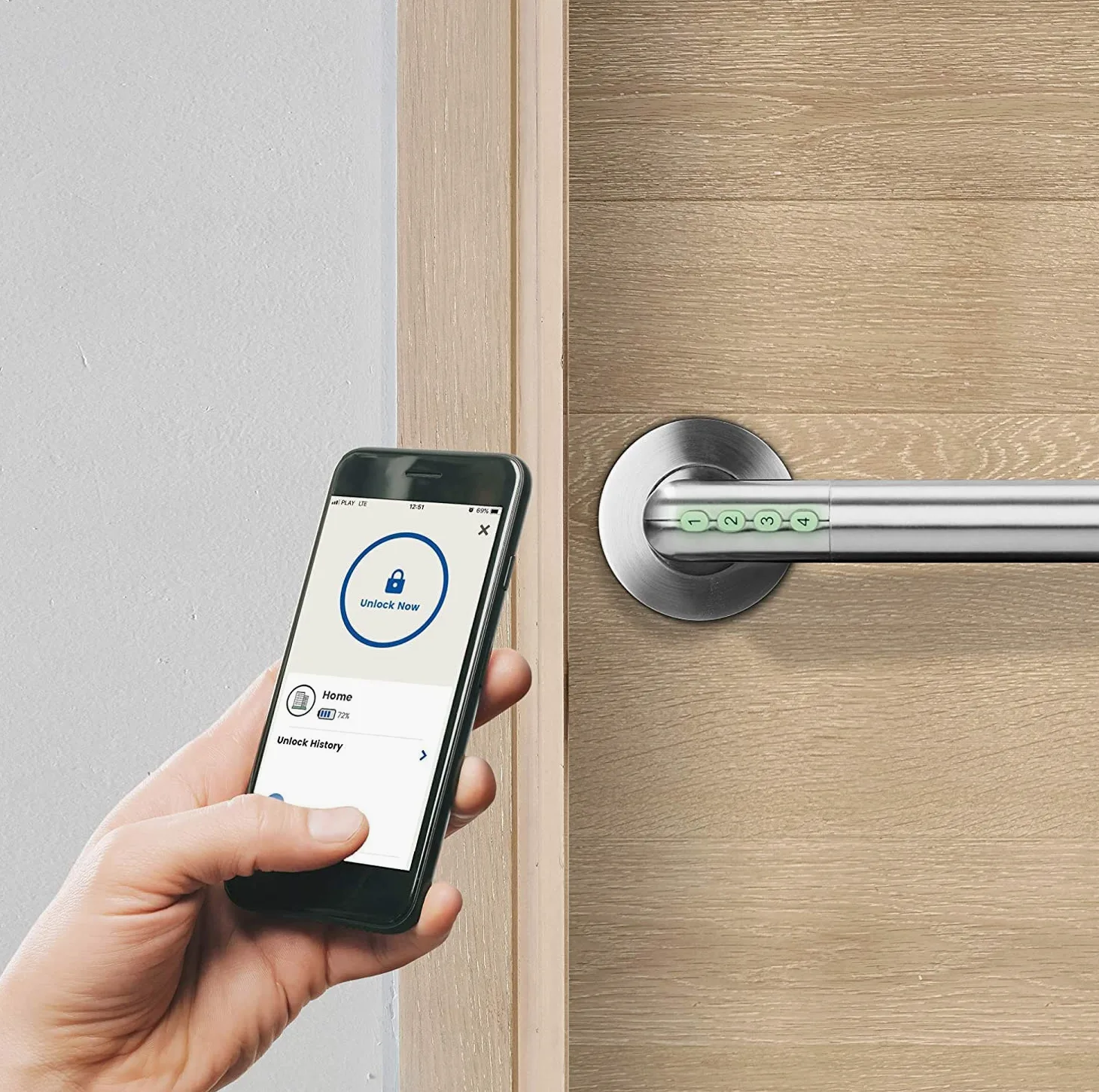 Maniglia Smart con Codice PIN e Bluetooth 4.0 IP44