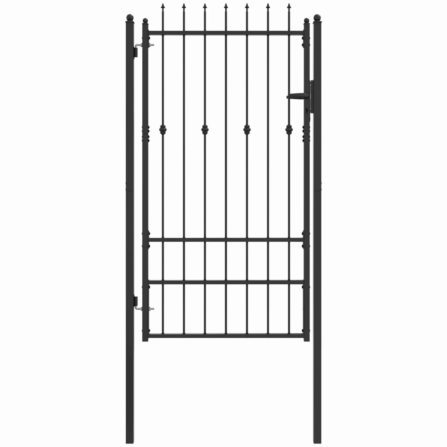 vidaXL Cancello per recinzione HORST 100 x 175 cm Metallo Nero, Cancello di Sicurezza per Esterni, Moderno in Metallo, Resistente e Elegante, Barriera Contro le Intemperie