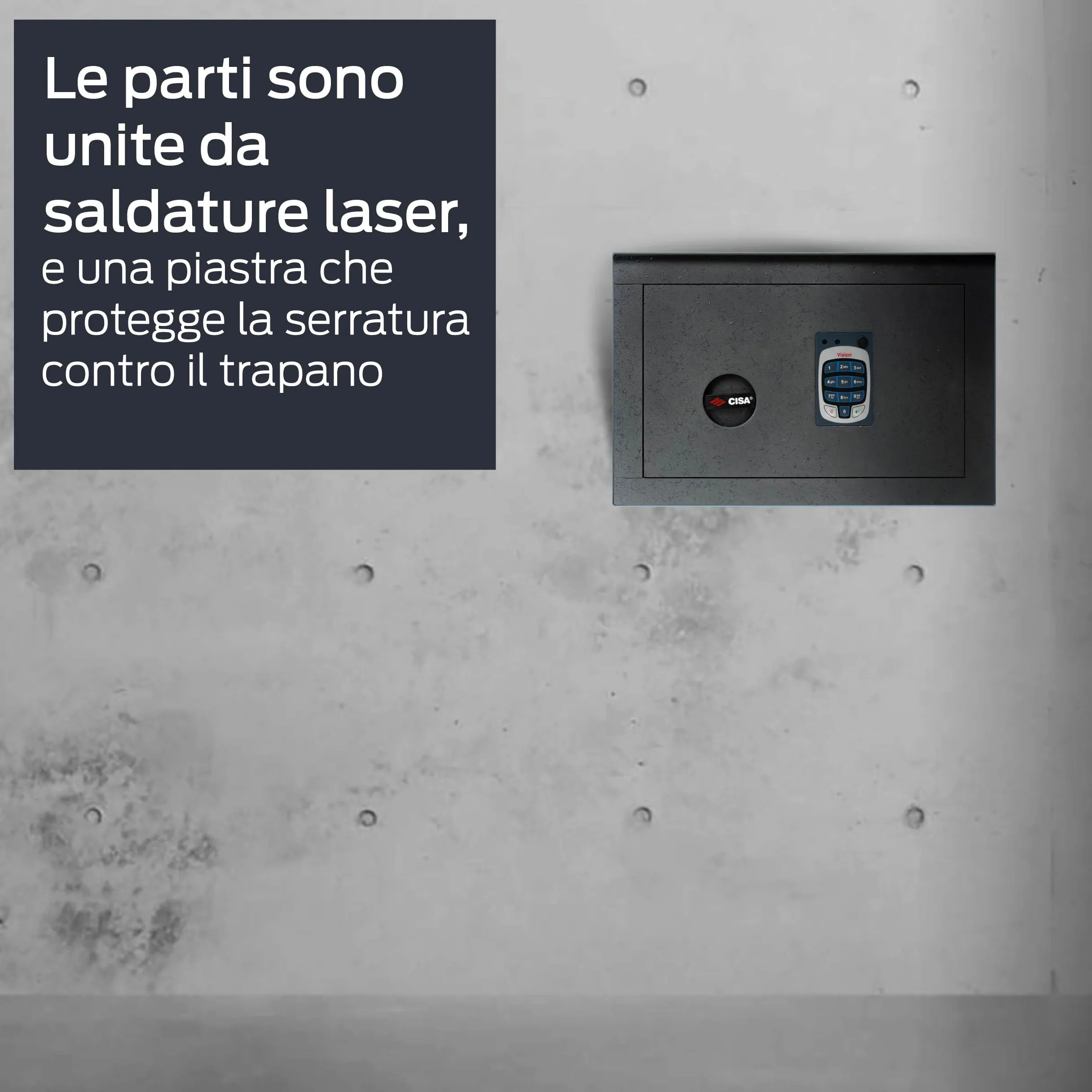CISA - Cassaforte a Muro Elettronica DGT Vision 182710310 - Cassaforte Piccola LxHxP 36x24x20 cm - 1000 Miliardi di Combinazioni Possibili - Totale Sicurezza contro Aperture Indesiderate