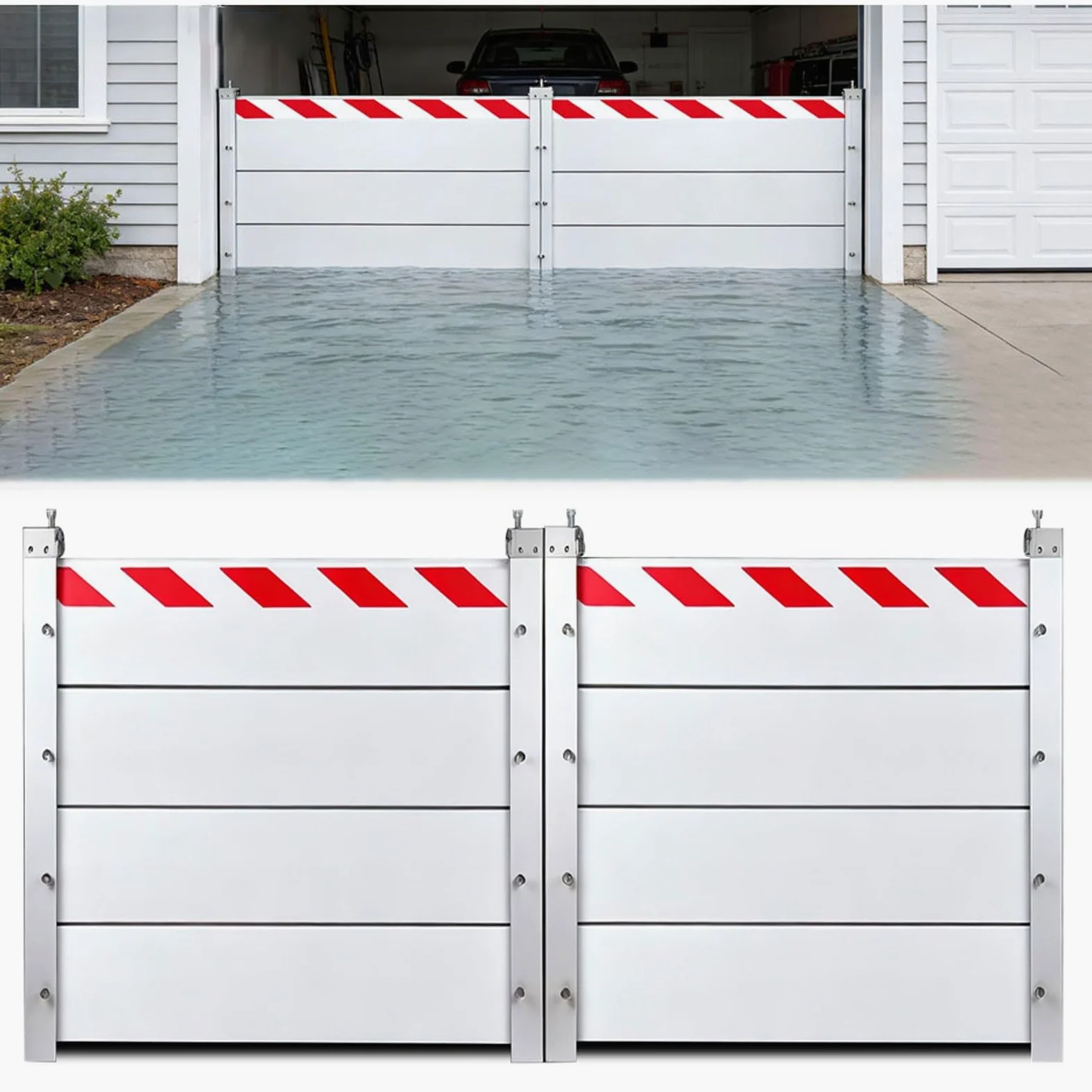 Alluminio Paratia Antiallagamento 100x40cm Barriera Contro Le Inondazioni Barriera Antiallagamento Cancello Garage Porta Barriera di Protezione Contro Le Inondazioni