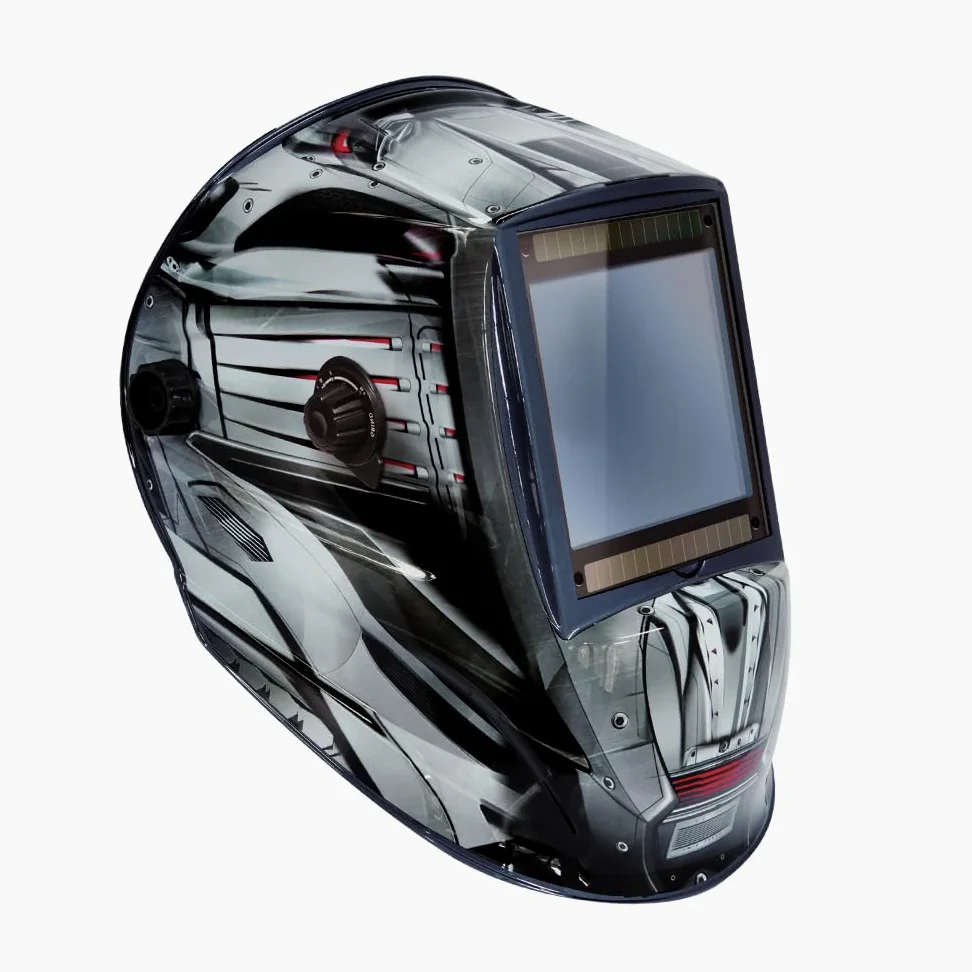 GYS - LCD ALIEN+ TRUE COLOR XXL, maschera/casco di saldatura, DIN 15, oscuramento automatico, Tinta scura 5>9/9>13, schermo XXL, energia solare - 068698