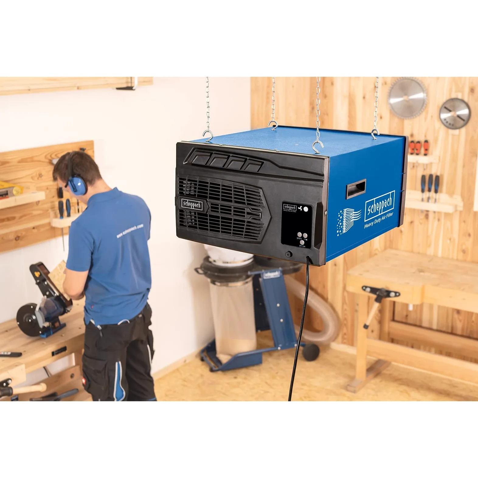 Sistema di filtrazione dell'aria SCHEPPACH - 110W - HDA-14