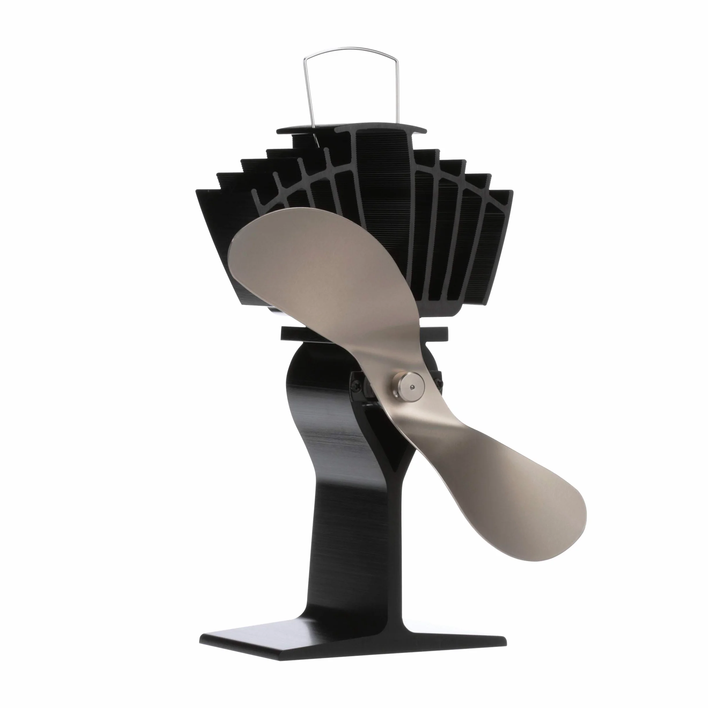 Ecofan 812AMKBX - Ventola per stufa a legna, alimentata a calore, in nichel, bilingue