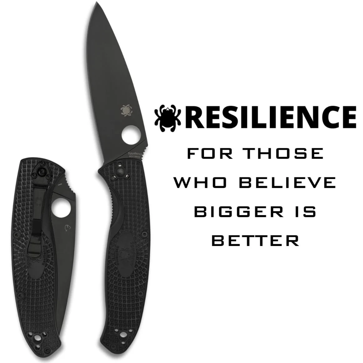 Resilience Lightweight hoja negra - Mango: FRN* Acero: 8Cr13MoV - Filo: Liso