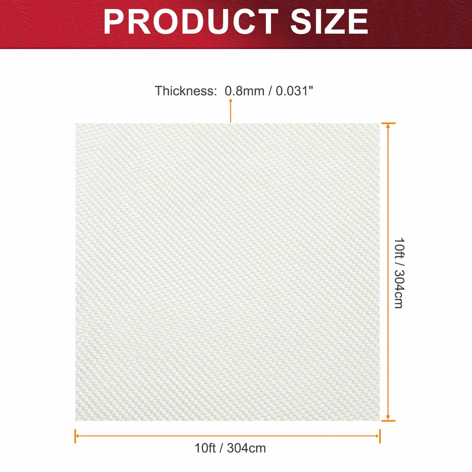 QUARKZMAN Coperta Antincendio Per Saldatura 304x304 Cm, Tessuto Resistente Al Calore In Fibre Di Vetro, Coperta Scudo Termico, Accessori Protettivi, Griglia, Spessore 0.8 Mm, Bianco