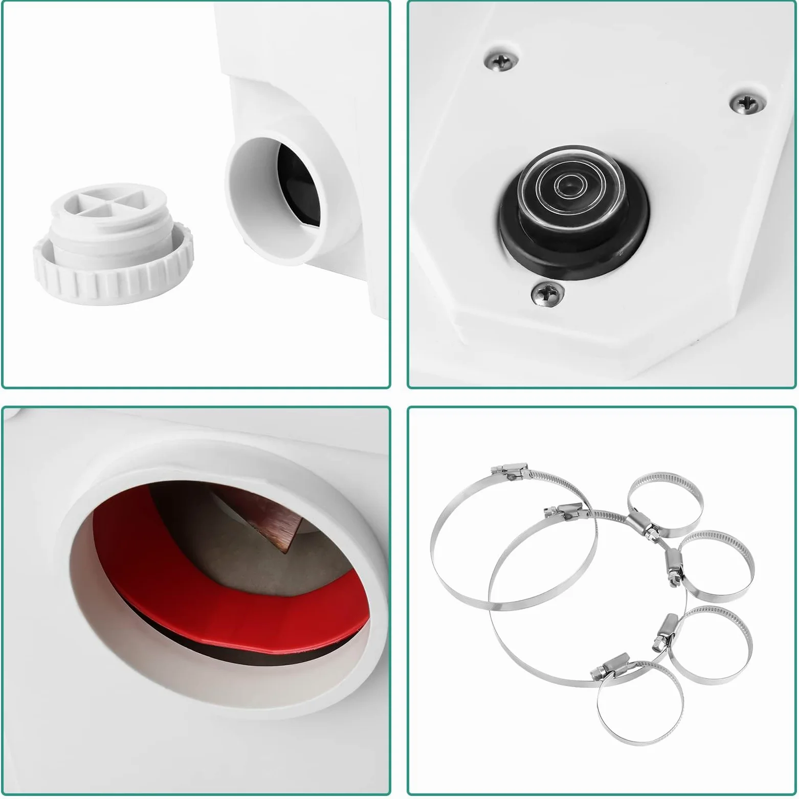 Sonnewelt 700 W pompa Trituratore WC Maceratore pompa da per acque luride 190L / min con lame in acciaio inox e carbone attivo, per doccia, wc e lavabo