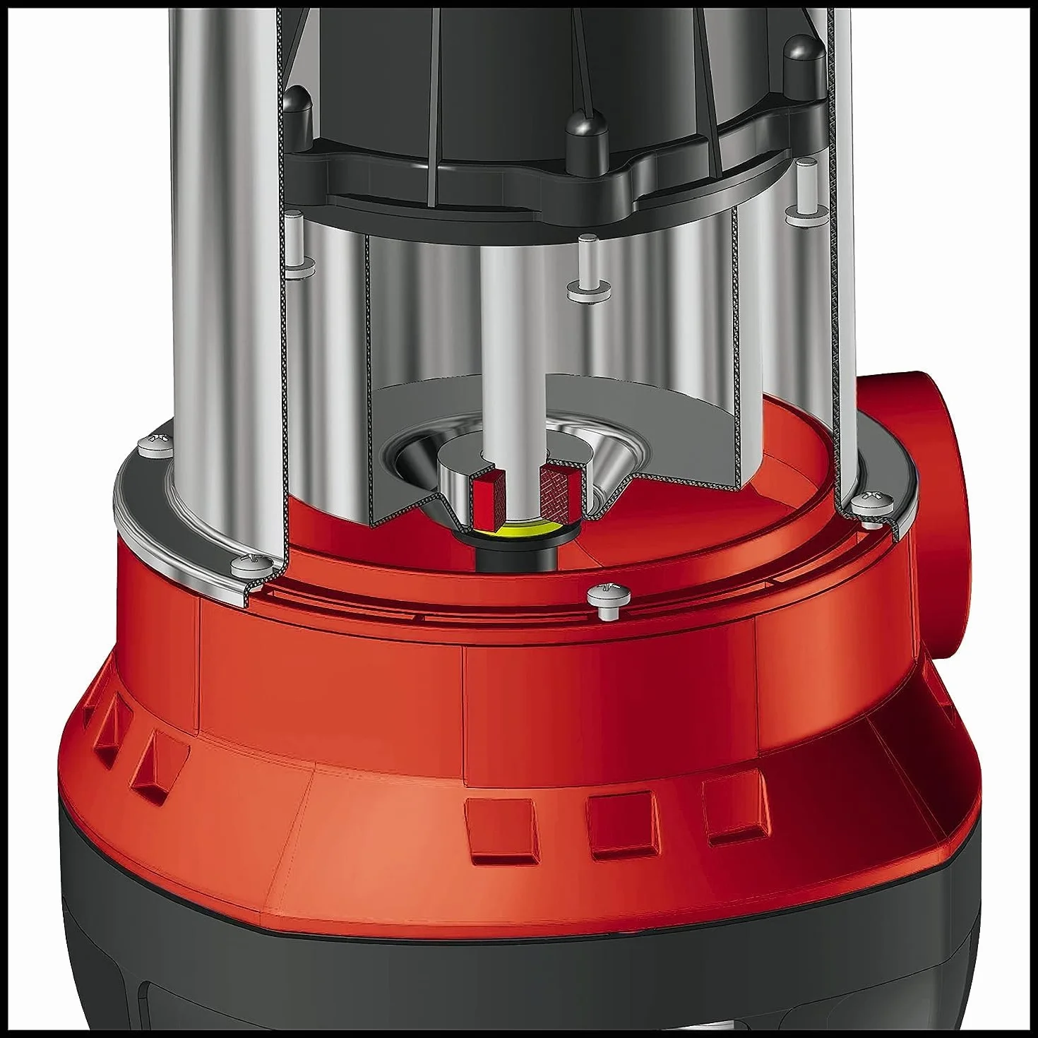 Pompa per acque scure GC-DP 9040 N di Einhell (900 W, portata di 22.000 l/h, corpi estranei Ø 40 mm, protezione da sovraccarico termico, incl. raccordo universale)