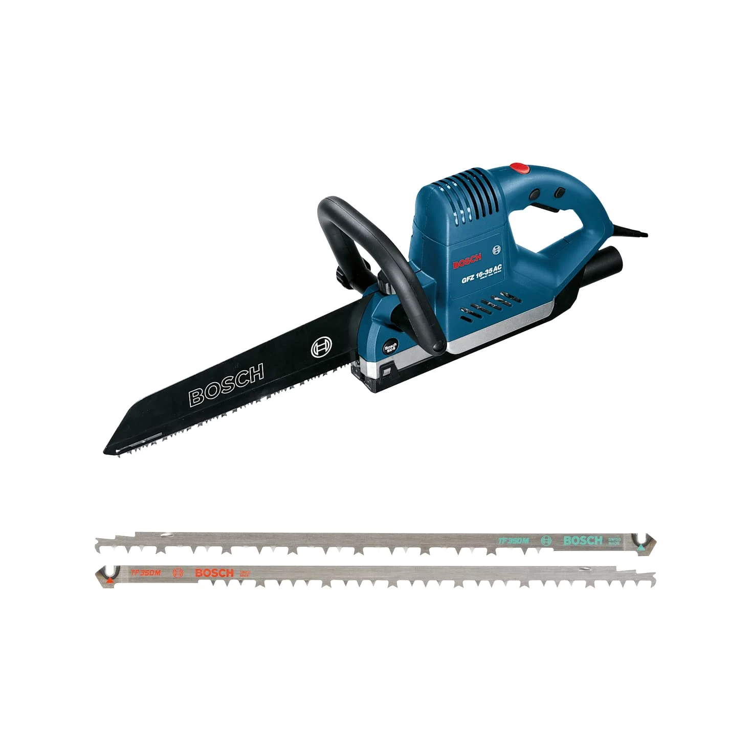 Bosch Professional ELECTRICO GFZ 16-35 AC (incl. adattatore aspir., 2 lame TF 350 NHM per sega univ. per calcestruzzo cellulare, 2 lame TF 350 M per sega universale per legno + plastica, taglierina)