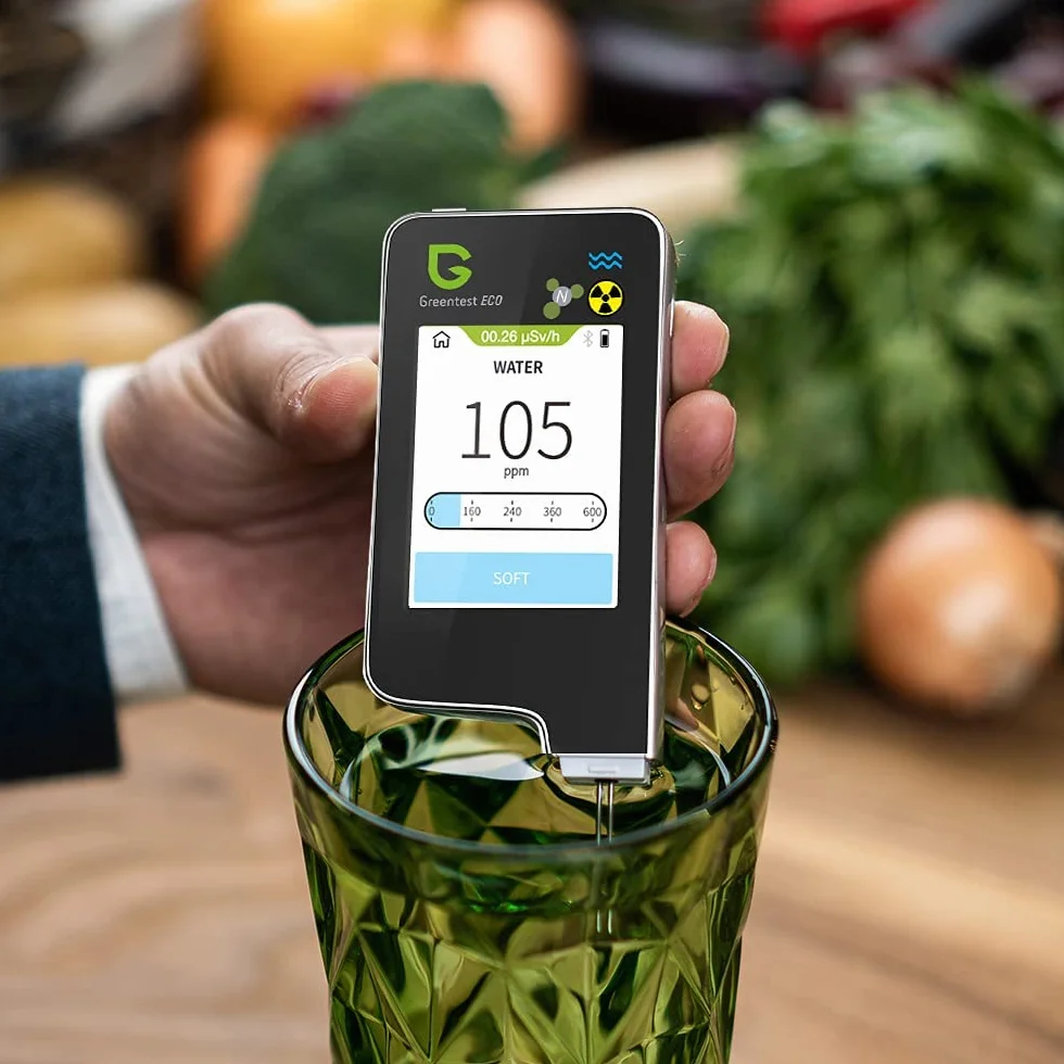 Greentest Eco 6 portatile Rilevatore di Nitrati + Rivelatore di radiazioni + acqua prova TDS radiometro geiger counter nitrate test radiation detector (Nero)