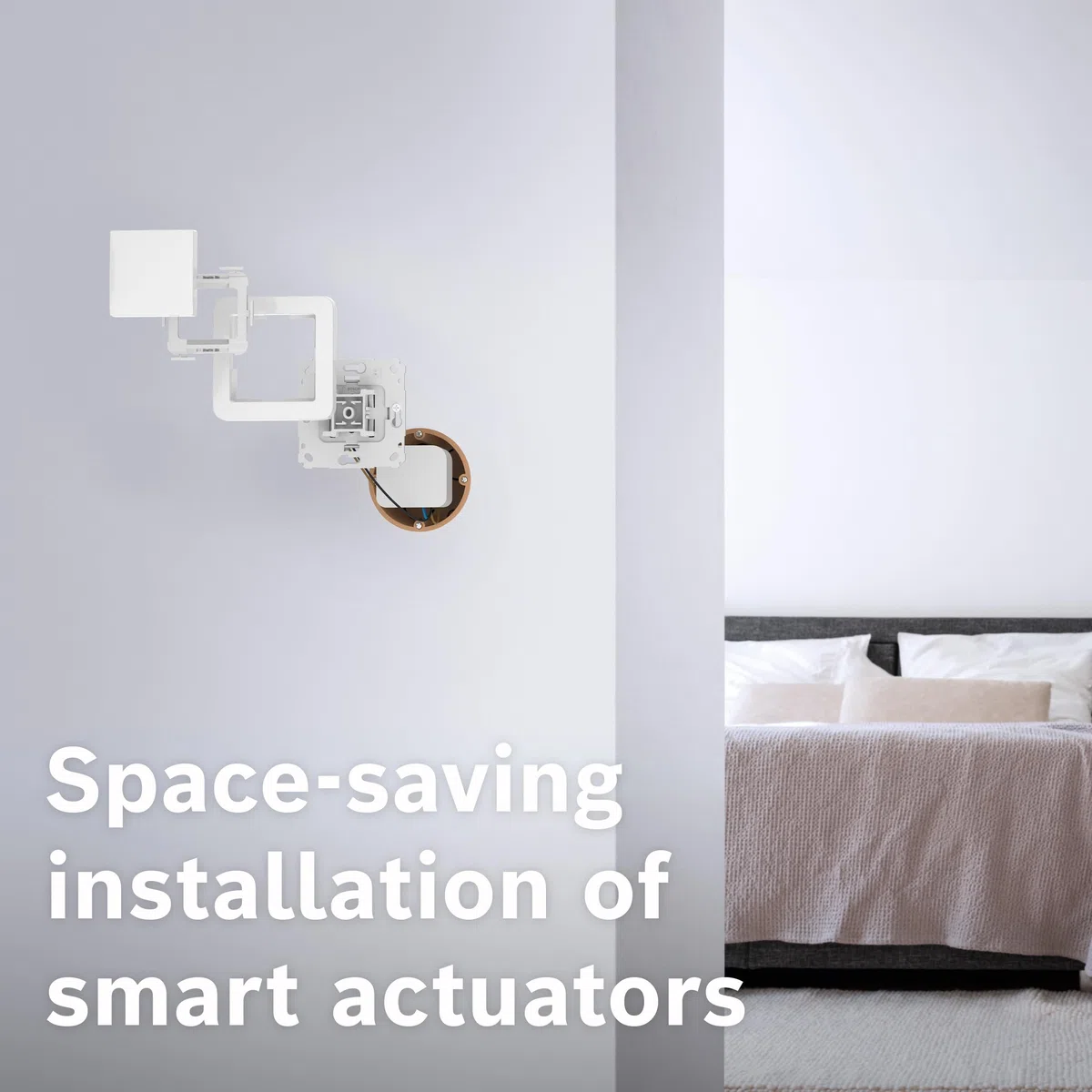 Set di illuminazione e oscuramento per la casa intelligente di Bosch, comprendente interruttore a parete, 6x controllo luci/tapparelle II, 6x interruttore a parete per attuatori smart