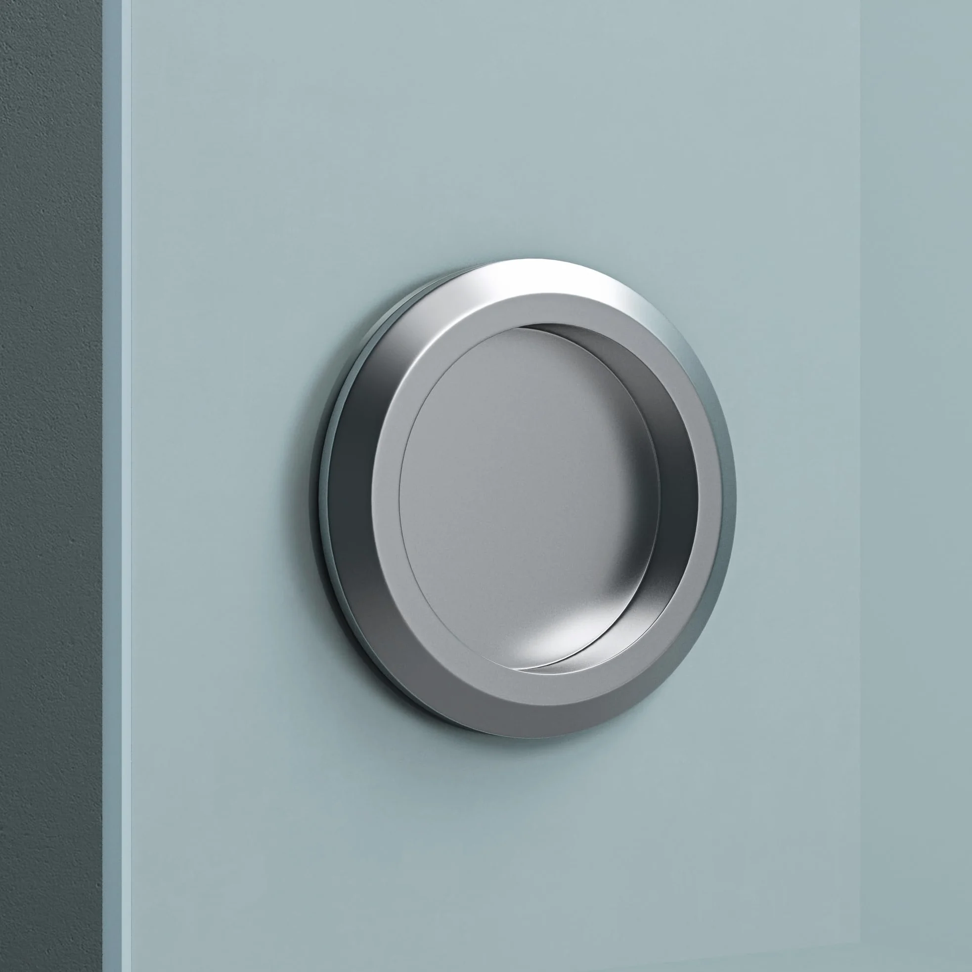 Mai & Mai Porta Scorrevole in Vetro 90x215cm, Porta Scorrevole Interna Satinato 8mm in 5 Strisce con Binario e Maniglia Rotonda per Bagno Cucina Studio Ufficio, Amalfi TS11H-900 MSMG