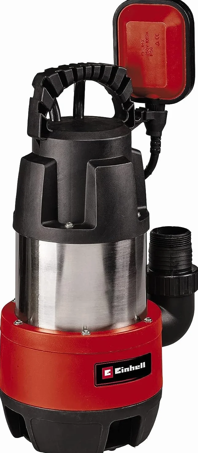 Pompa per acque scure GC-DP 9040 N di Einhell (900 W, portata di 22.000 l/h, corpi estranei Ø 40 mm, protezione da sovraccarico termico, incl. raccordo universale)