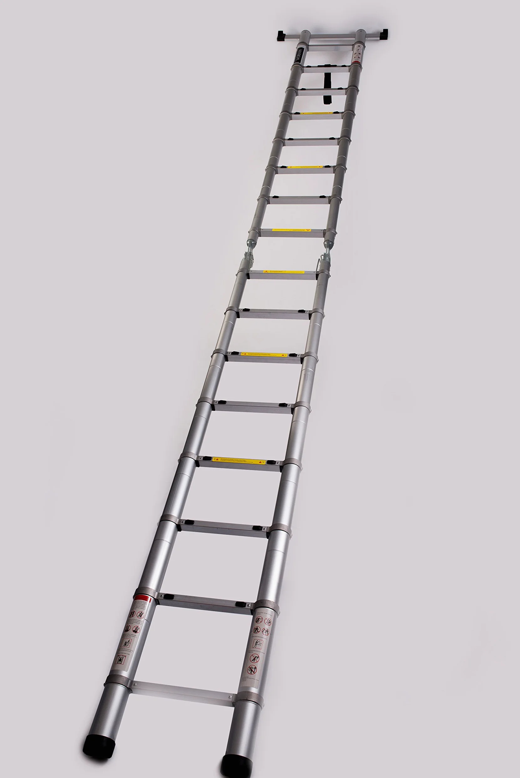 Scala Con Anelli in Alluminio 5.0m Alu Doppia Telescopica Estensibile di Transporto Multiposizione Pieghevole Multifunzione Multiuso in Alluminio AK5+bag