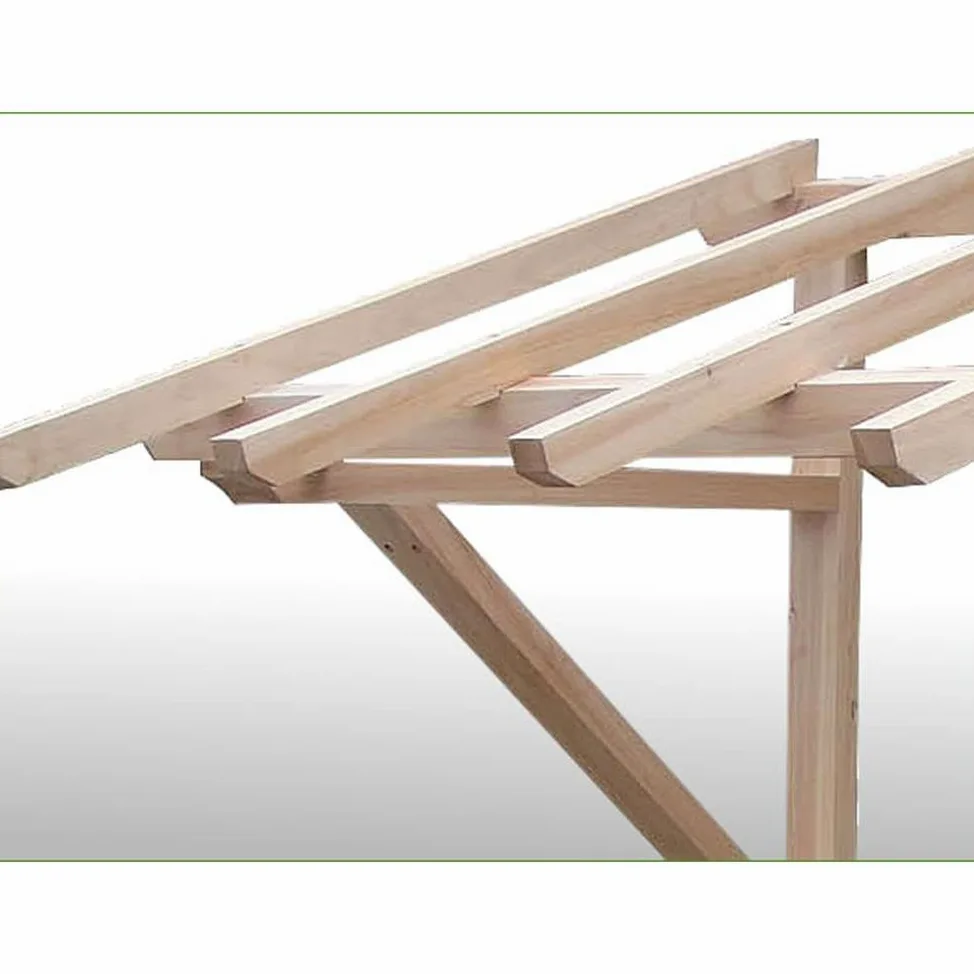 Melko Tettoia in Legno per Porta d'Ingresso, 205 cm