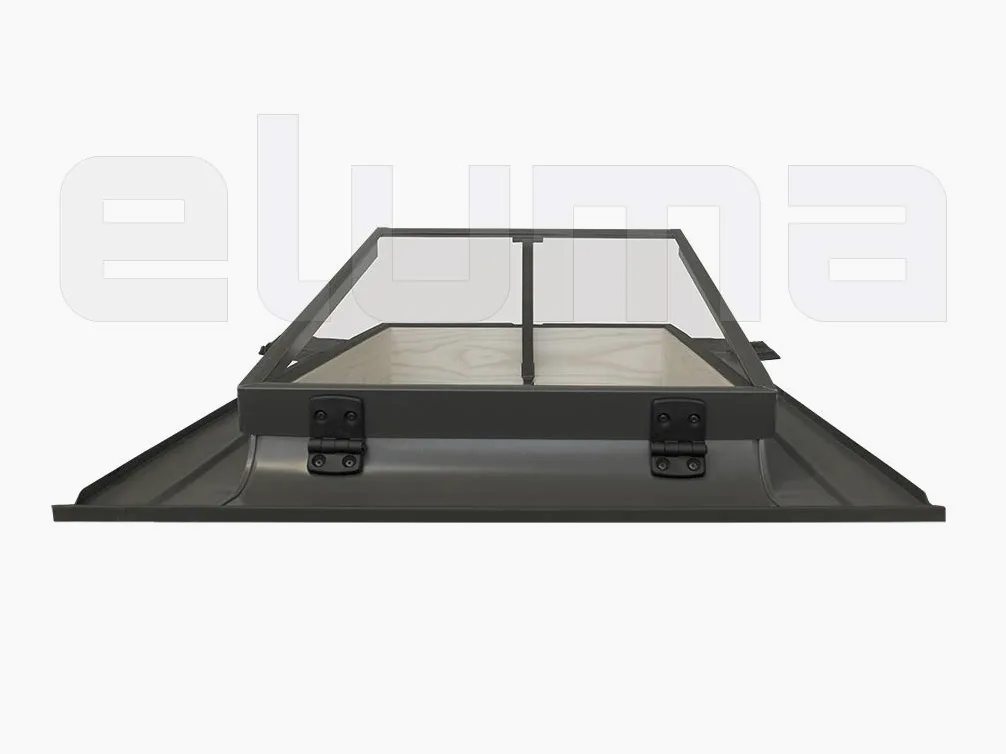 Lucernario - Finestra per tetto "BASIC VASISTAS" Vetro singolo Temperato 4 mm/Finestra per uscita sul tetto/Made in Italy (48x72 Base x Altezza)