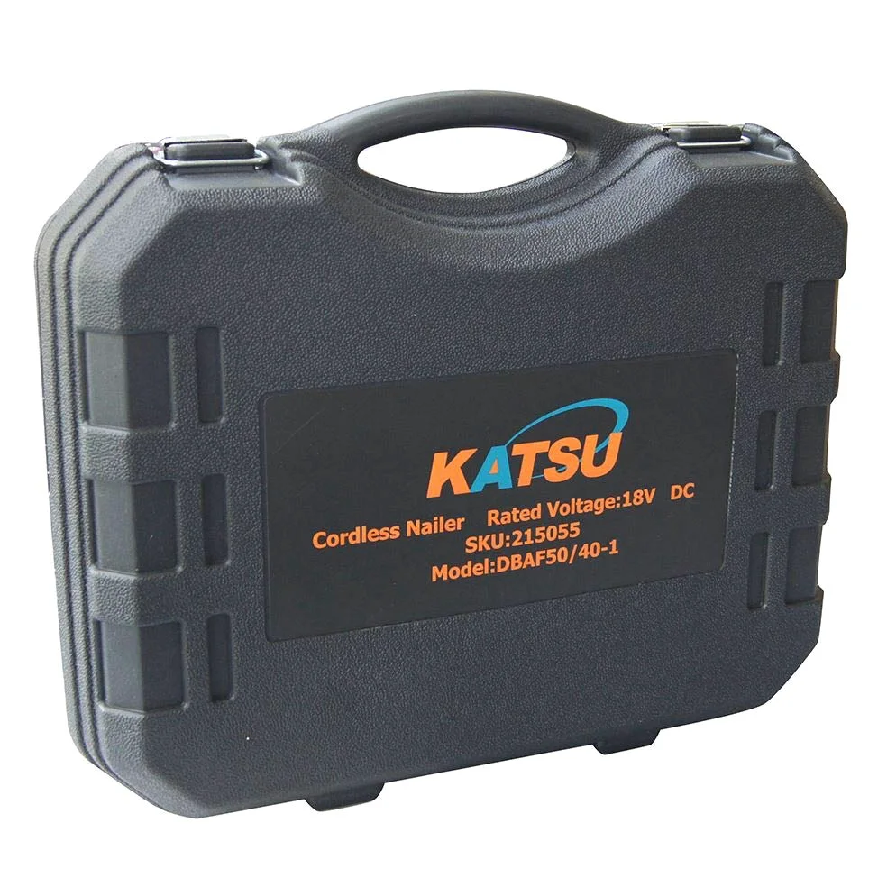 KATSU Tools Pistola cucitrice chiodatrice a batteria industriale 18V con batteria 2.0Ah, compatibile con chiodi 18GA, inclusi chiodi 200 x 40 mm e graffette 200 x 32 mm