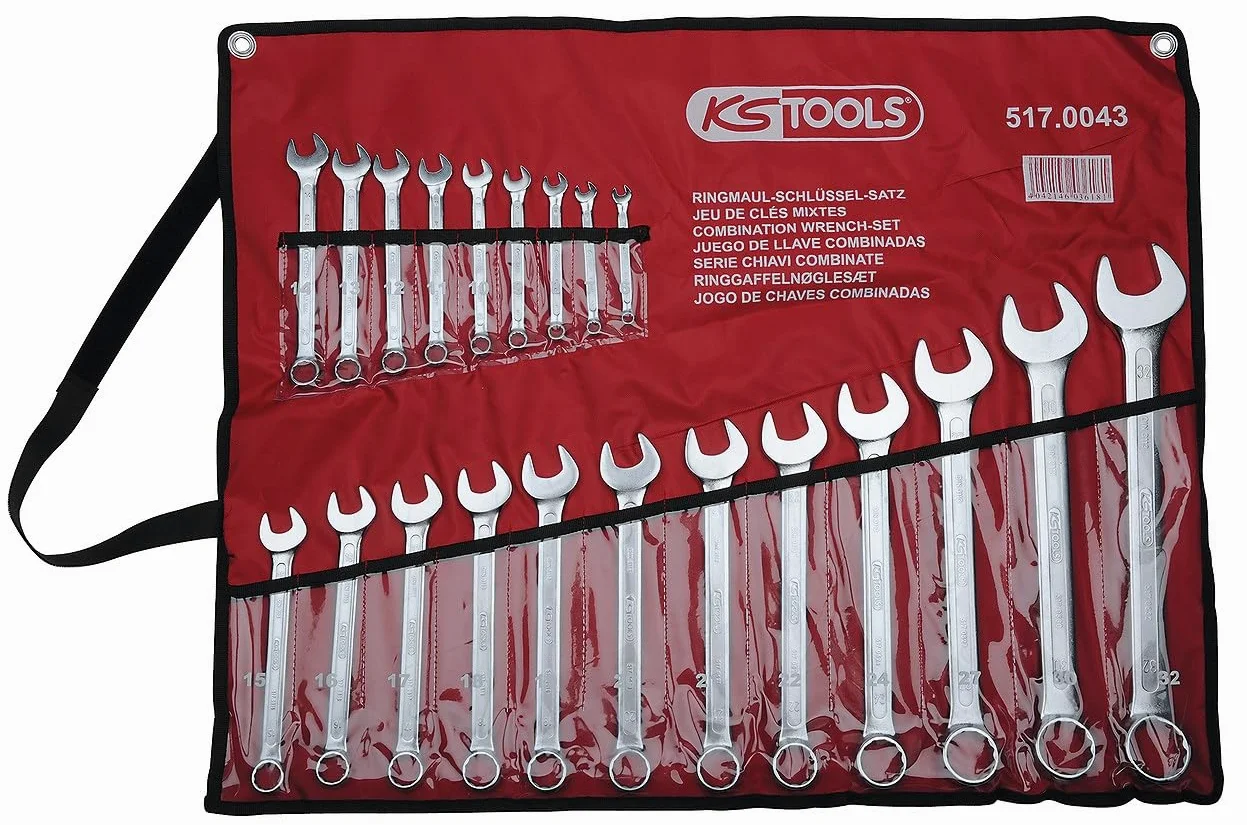 KS Tools 517.0043 Serie di chiavi combinate,inclinate,21pz.6-32mm