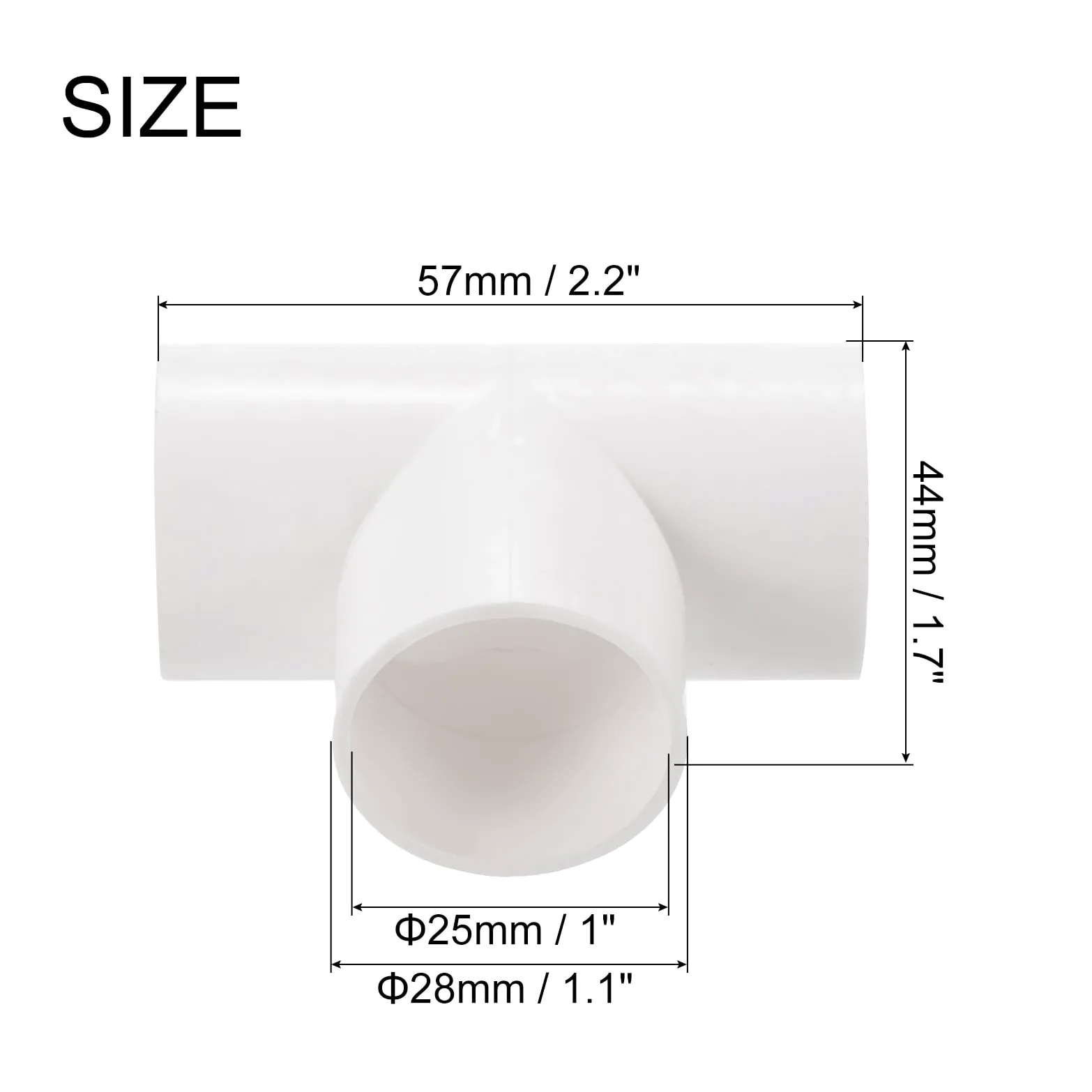 QUARKZMAN Giunto per Guaina Pvc Raccordi a Forma di T Giunto per Tubo Bianco 25 mm 3 Vie per Guaina Elettrica da Giardino Confezione da 30