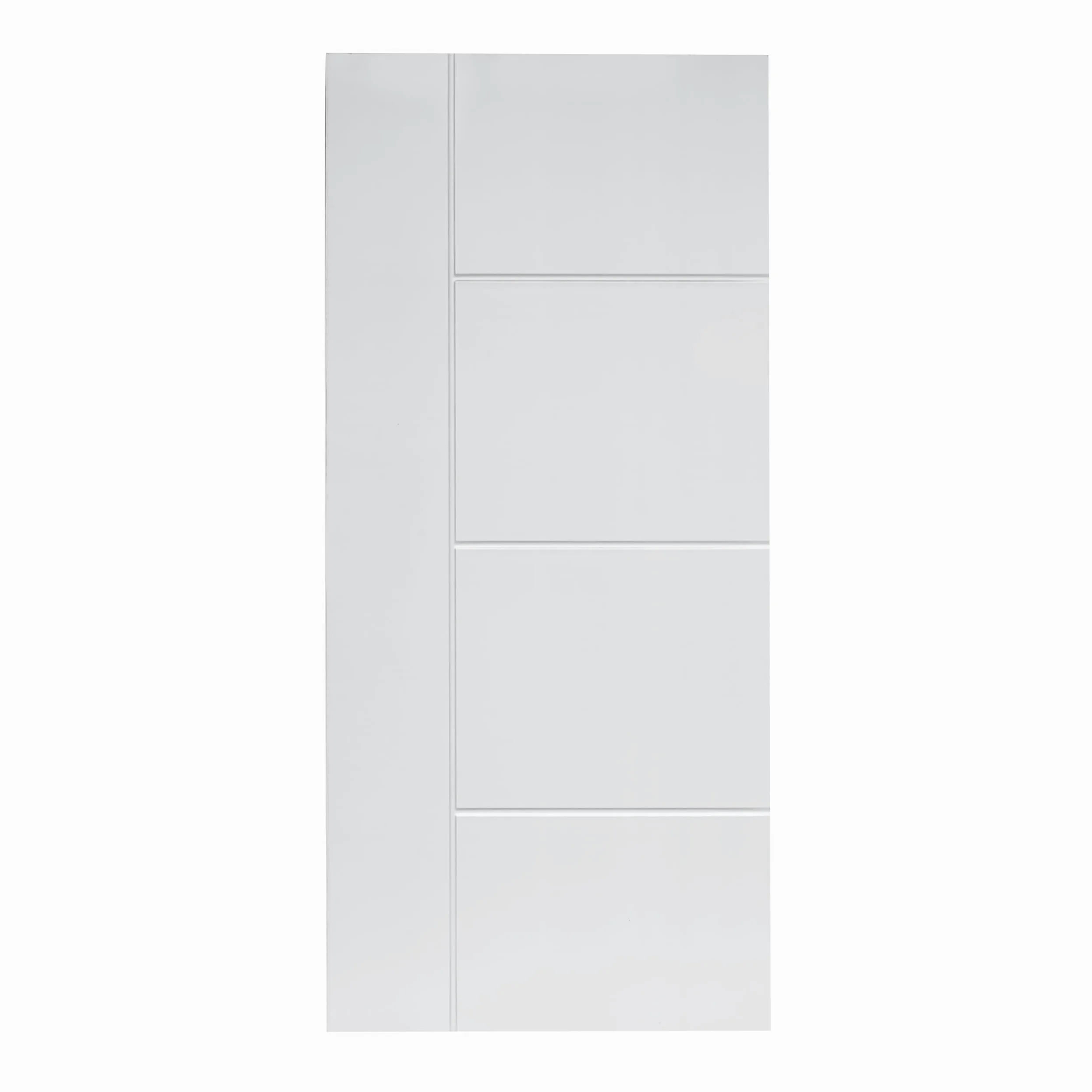 Rivestimento in alluminio per porta blindata modello Francesco Ral 9010 bianco misure 100 x 220 cm