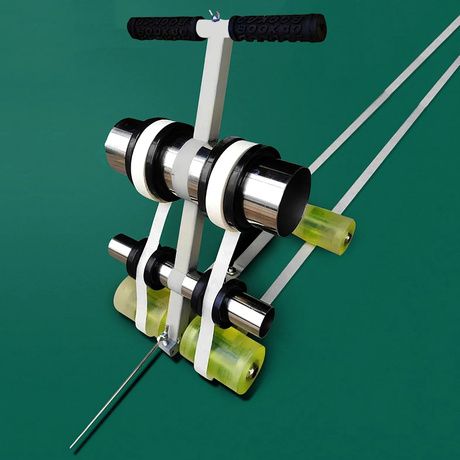 Pickleball Court Line Tape Machine per Applicatore di nastro per pavimenti per campi da esterno per parcheggio Striping Applicatore di nastro adesivo per vernice argento