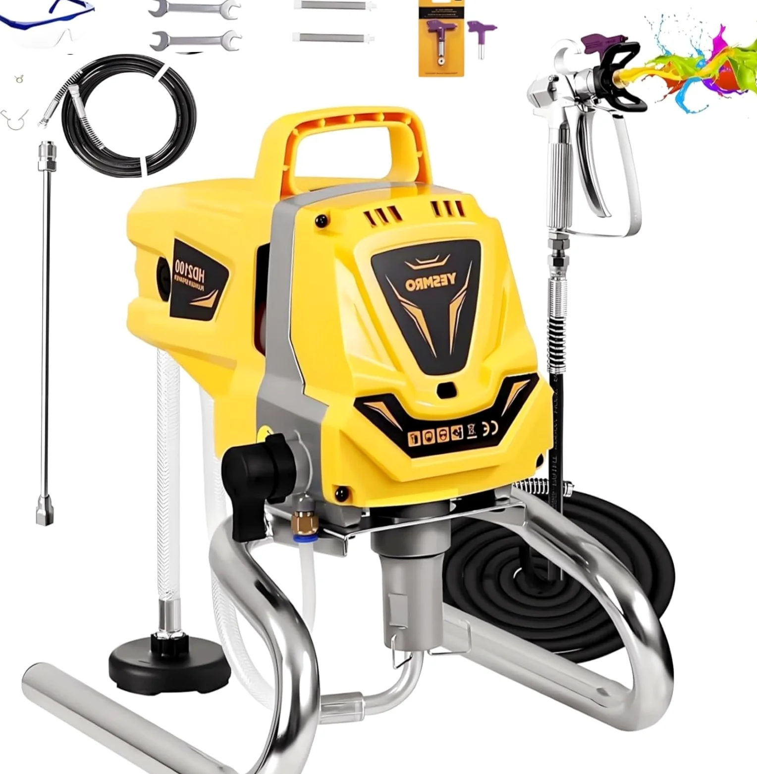 Airless Spruzzatore Vernice 3200psi, Produttività Avanzata Senza Assottigliamento per La Pittura Fai-da-te per Interni Della Casa Esterna