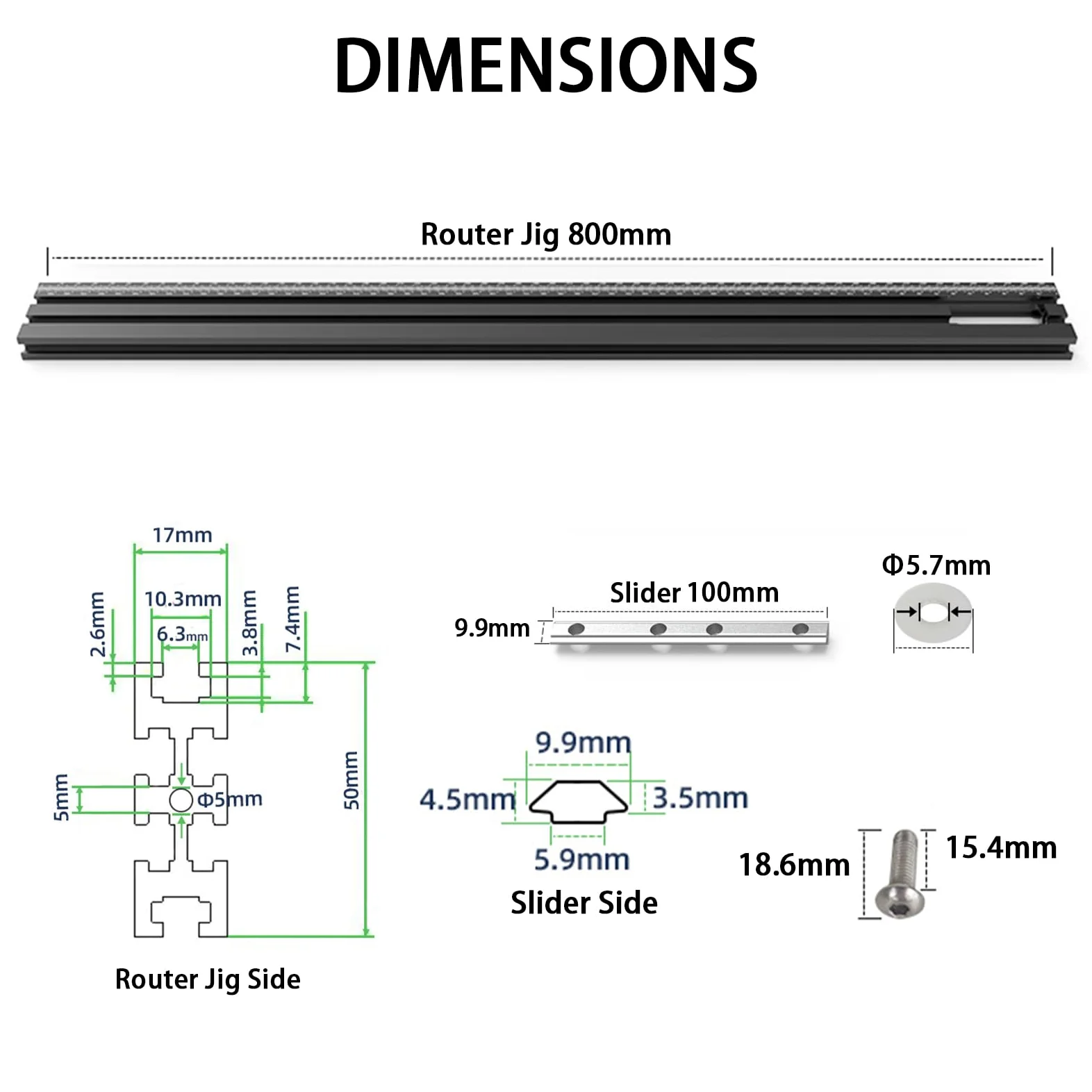 4 pezzi Mascherina di fresatura regolabile 800 x 800 mm, Guida per fresatrice e jig per levigatrici a tuffo, ausilio in legno per realizzare scanalature quadrate e rettangolari