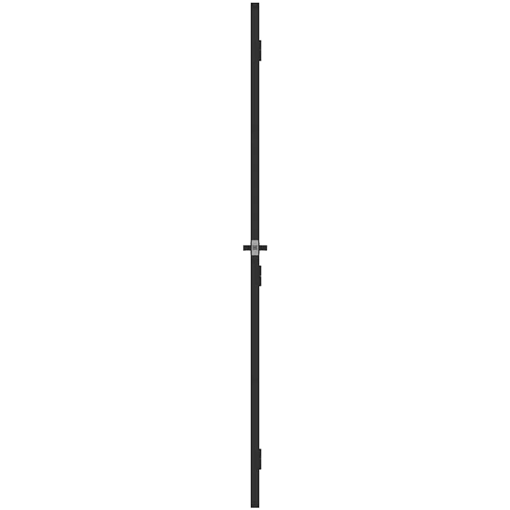 vidaXL Porta Interni Sottile Nera 76x201,5cm Vetro Temperato Alluminio