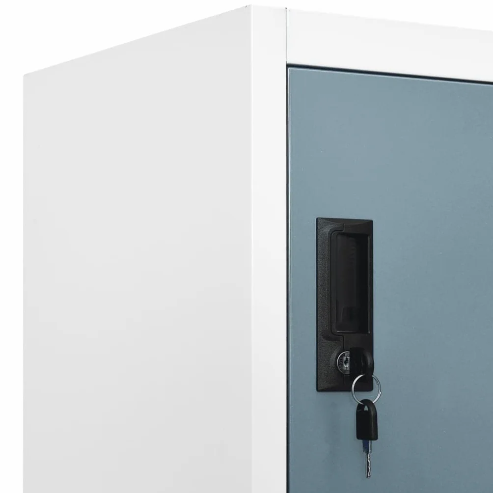 vidaXL Armadietto Grigio Chiaro e Scuro 90x45x180 cm in Acciaio