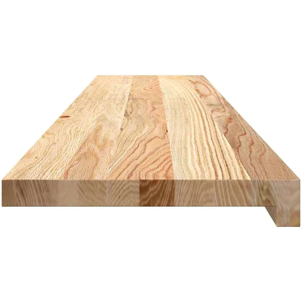 Gecheer Davanzali 2 pz Non Trattati 120x30x2cm Legno Massello di Rovere