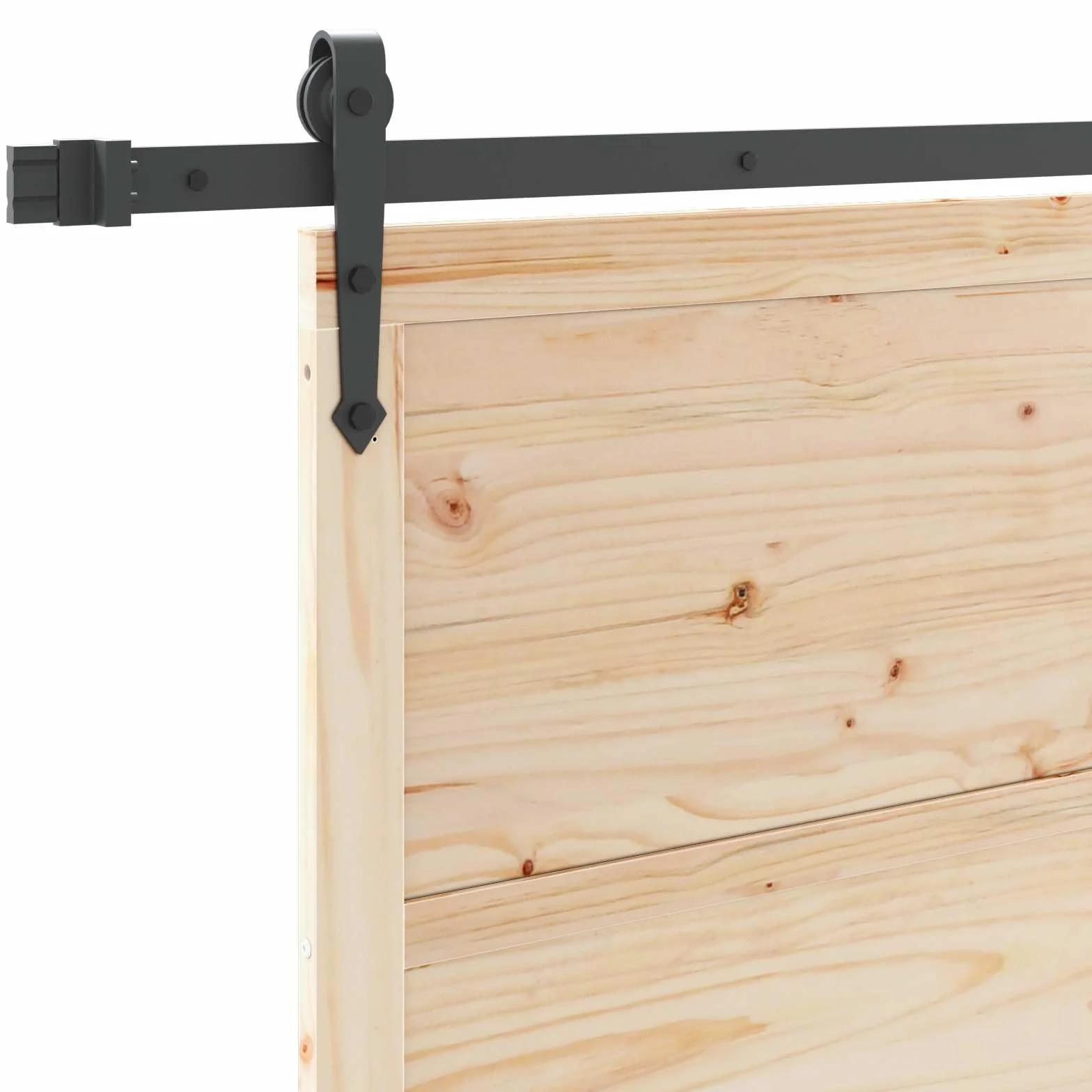 vidaXL Porta scorrevole Naturale 90 x 208 cm Legno Massello di Pino, Soggiorno, Porta Scorrevole Moderna, Divider in Legno, Binario Regolabile, Ingresso in Pino Salvaspazio