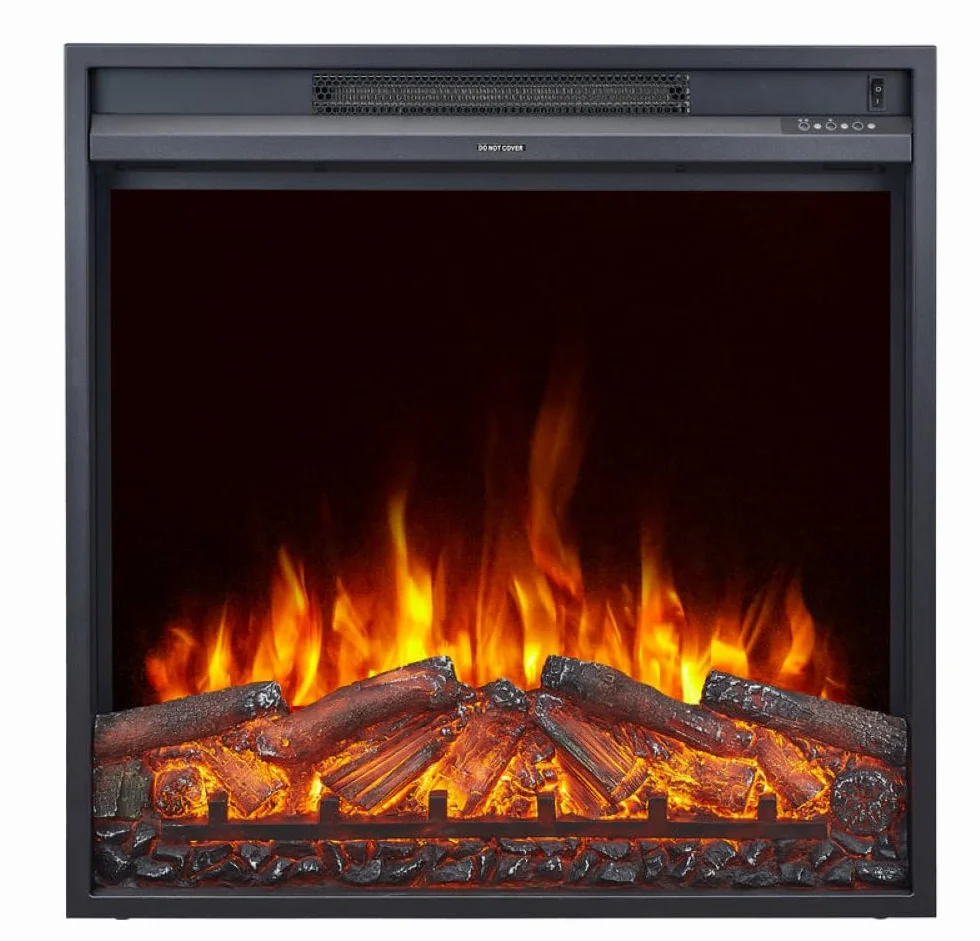 CHEMIN'ARTE Inserto elettrico da incasso OXFORD 2XL- Effetto fiamme - LED -71x15x74 cm - Extra Fine - Riscaldamento 2000 W con termostato elettronico, progettato in Francia - garantito 2 anni