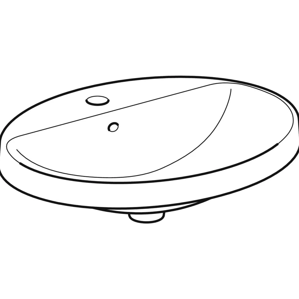 Geberit - Lavabo - Lavabo da incasso Geberit VARIFORM ovale 55x45cm con gamma di rubinetteria - Geberit
