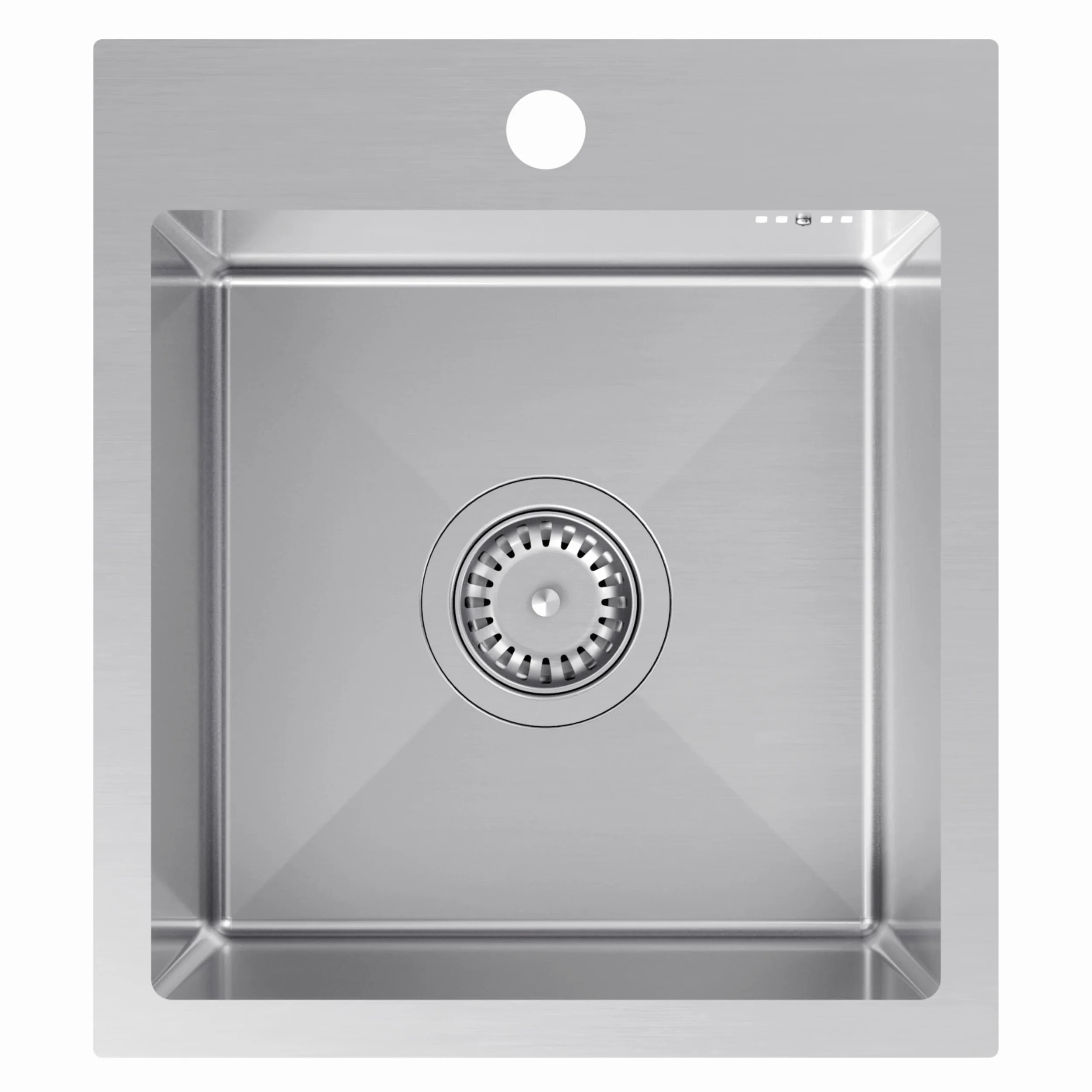 SINK Quality Lavello Cucina 40x45 cm | Acciaio Inox 304 | Vasca Singola Antigraffio PVD | Insonorizzato e Anticondensa | Sifone Salvaspazio Incluso | Ideale per Base 40 cm