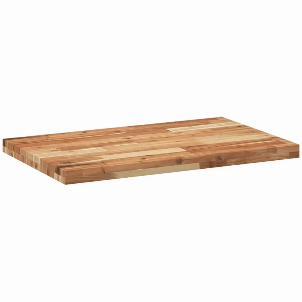 Gecheer Piano da Bagno Finitura a Olio 160x50x4 cm in Legno di Acacia