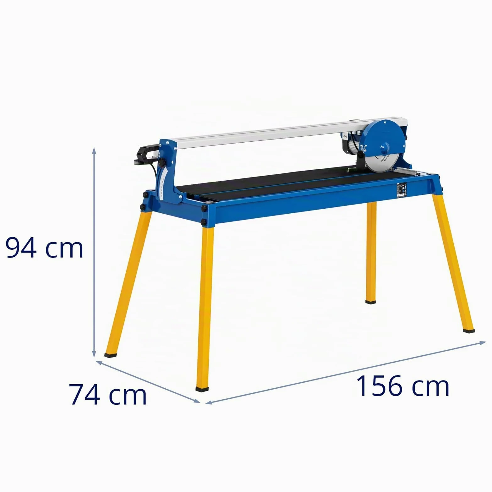 MSW MSW-TSAW1500PRO - Tagliapiastrelle elettrico, 1500 W fino a 42 mm, regolazione dell'angolo, tagliapiastrelle a umido