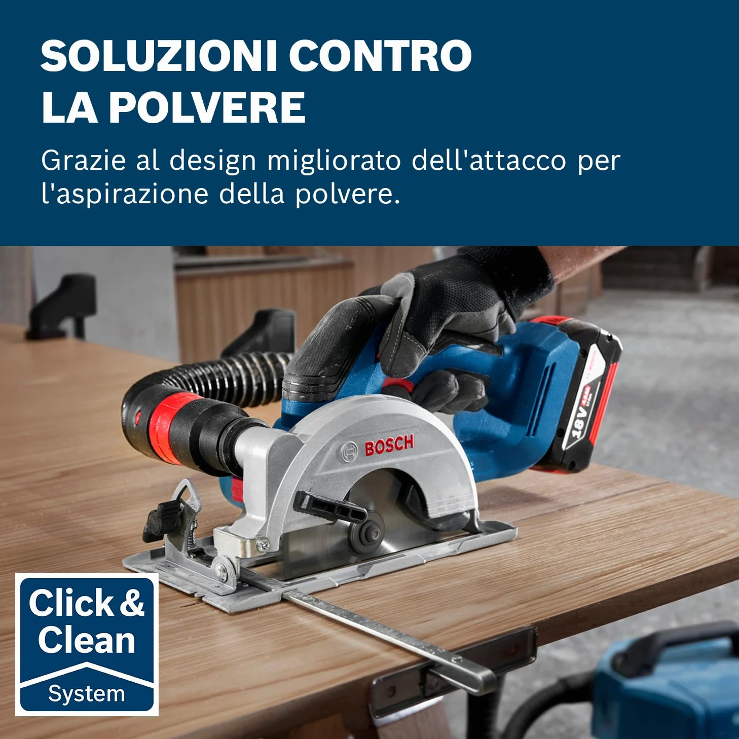 Bosch Professional 18V System Sega circolare a batteria GKS 18V-51 (motore brushless, incl. 1 lama (140 mm), guida parallela, senza batteria/caricabatteria)