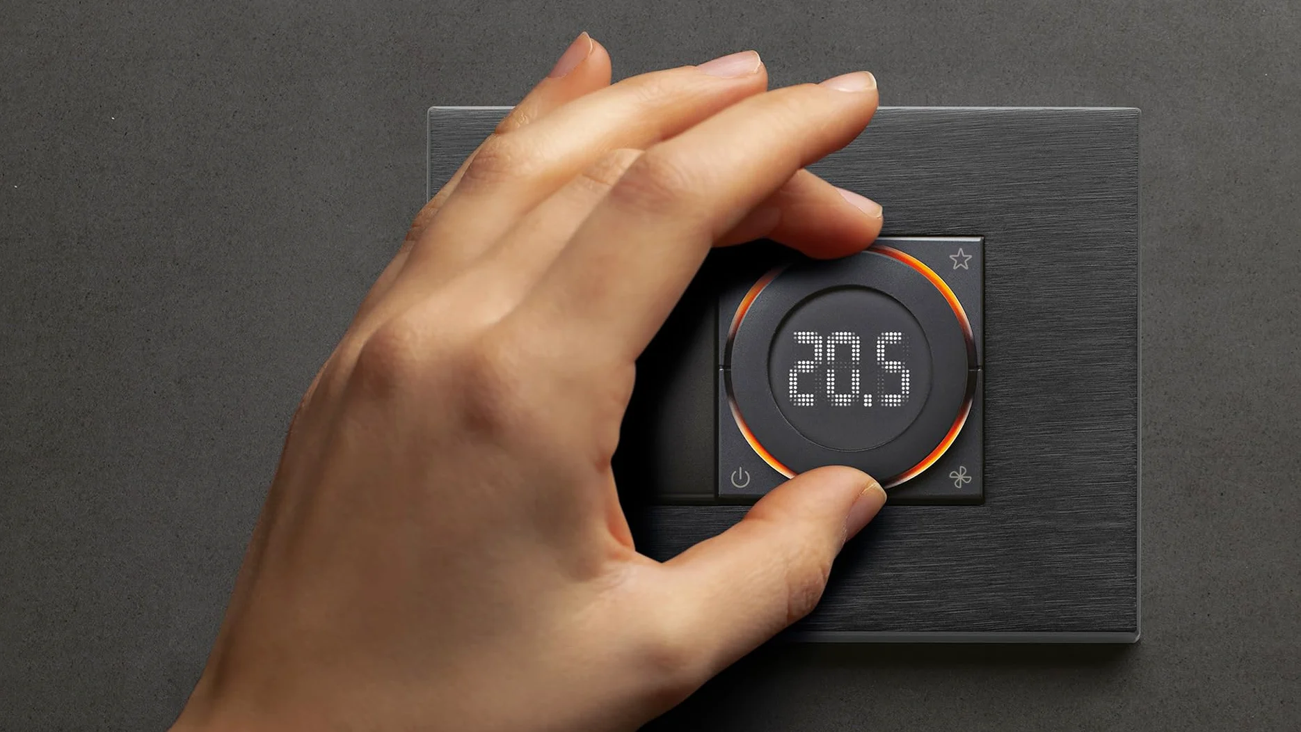 Vimar 02974.B Termostato IoT a rotella, compatibile con Alexa, Google Home e IFTTT, retroilluminazione regolabile, ingresso sensore esterno, da completare con placche Eikon, Arké, Plana, Idea