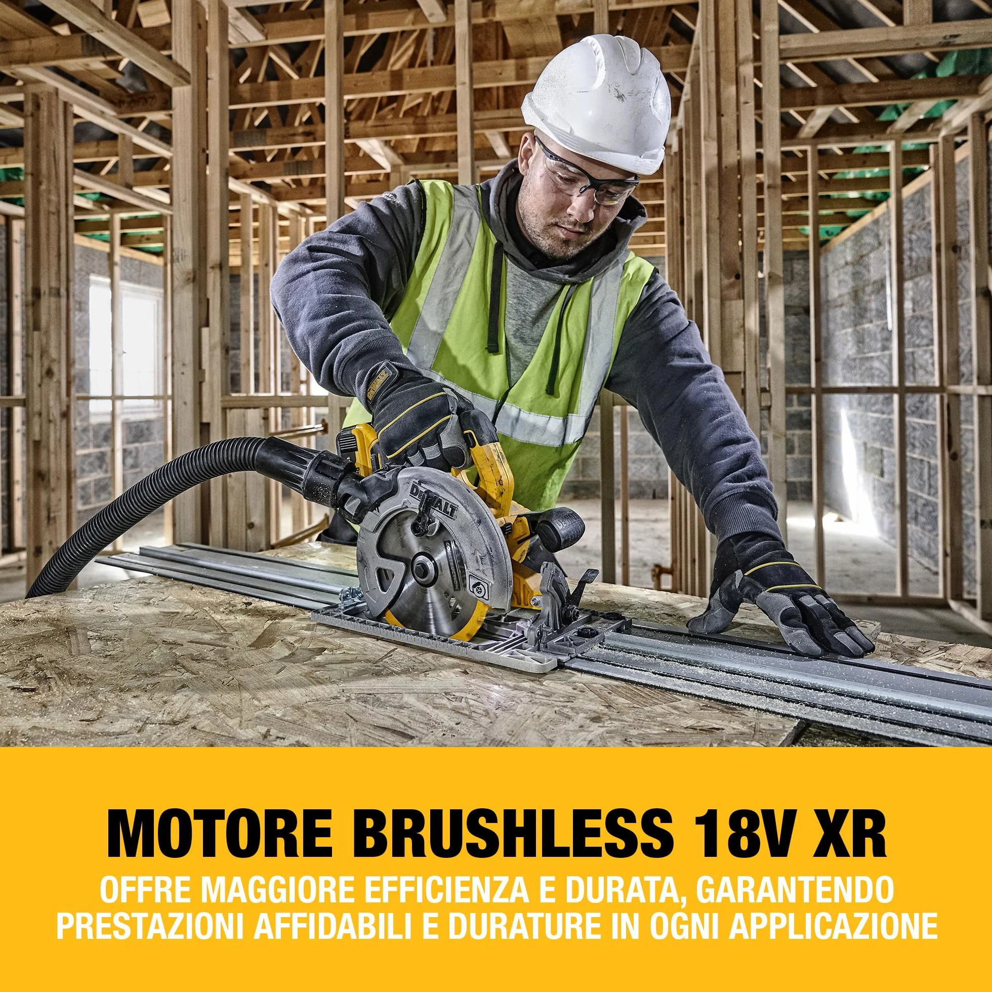 DEWALT Sega Circolare 18V motore BRUSHLESS, Solo corpo macchina, DCS572N-XJ