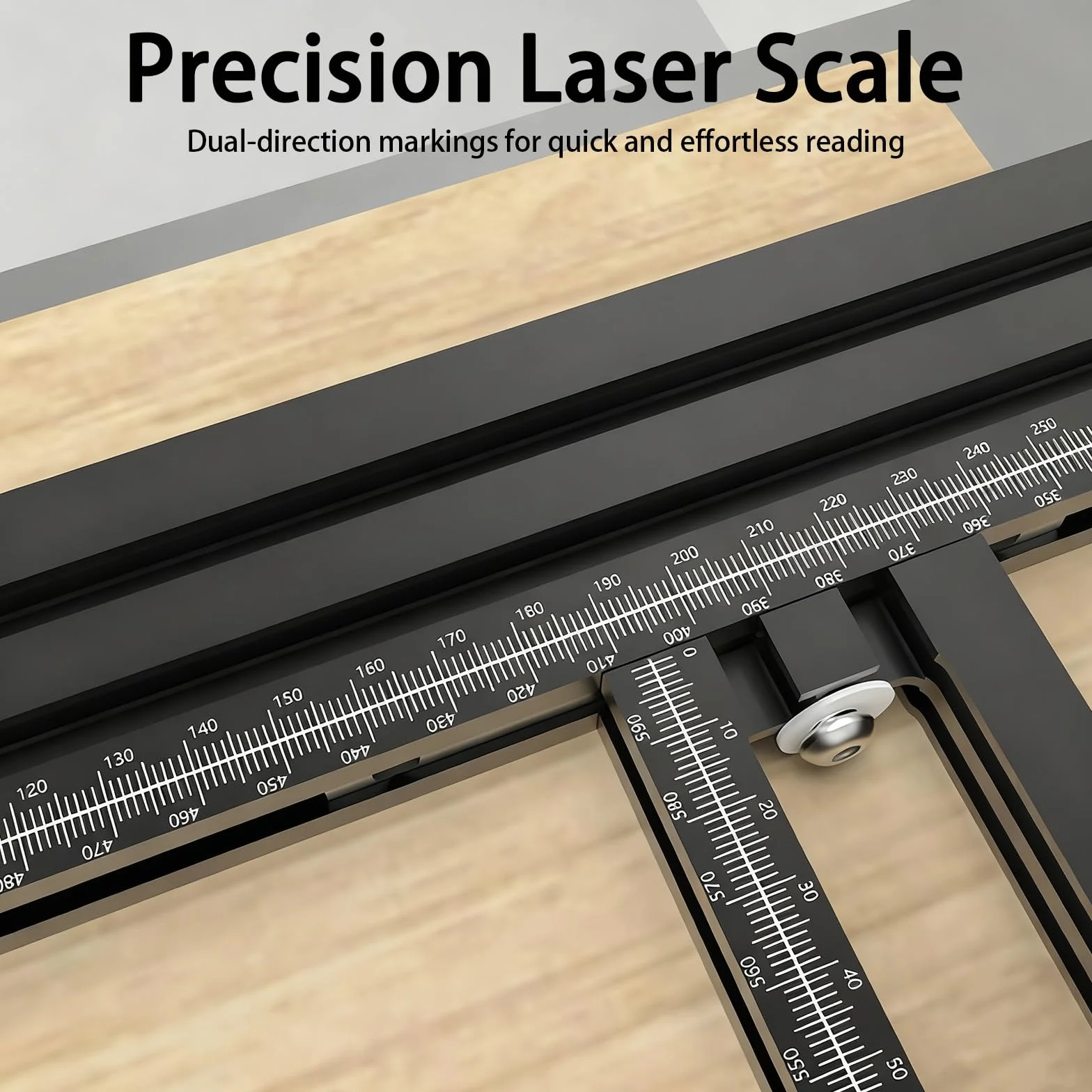 Mascherina di fresatura regolabile 800 x 800 mm, Guida per fresatrice e jig per levigatrici a tuffo, ausilio in legno per realizzare scanalature quadrate e rettangolari (con 2 morsetti metallici a G)
