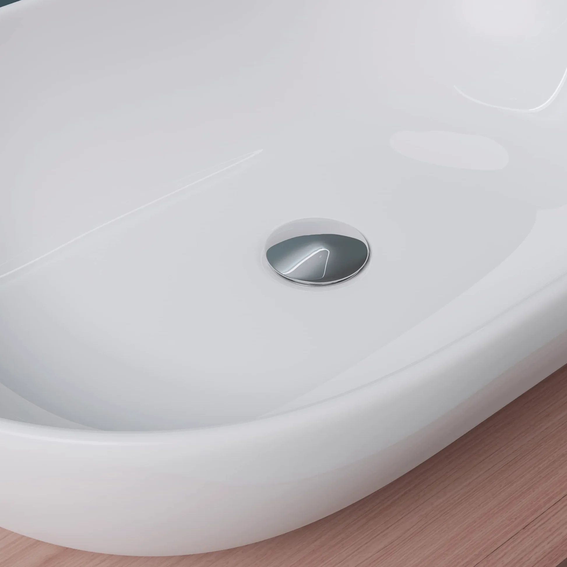 Mai & Mai Lavabo da Appoggio 60X40X15cm, Lavandino Bagno Ovale Brüssel322 Lavabo in Ceramica Nano Rivestimenti inclusi