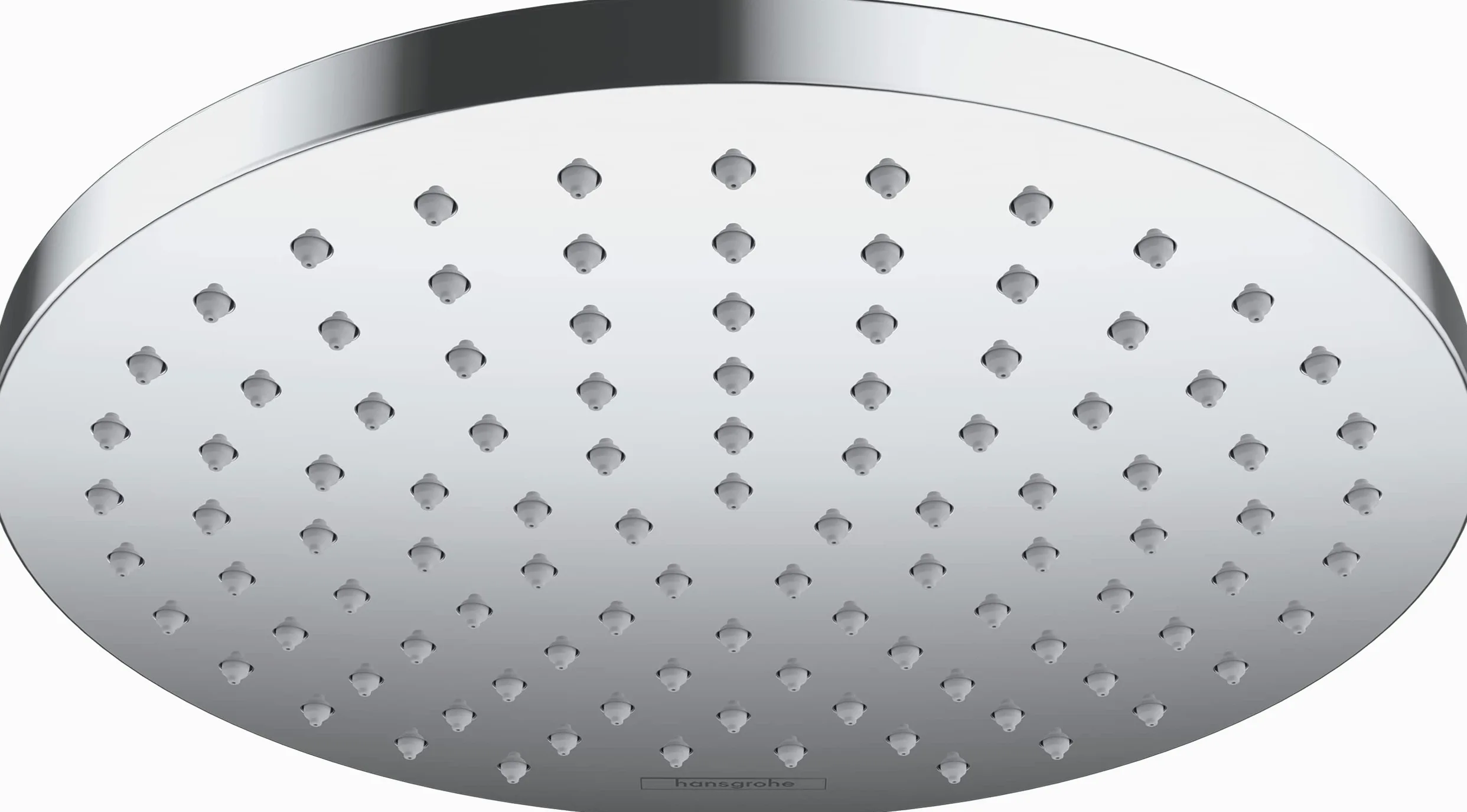 hansgrohe Vernis Blend - Soffione doccia a risparmio idrico max. 7 l/min (EcoSmart), Doccia a pioggia rotondo (205 mm) con 1 getto, con funzione anticalcare, cromo, 26277000
