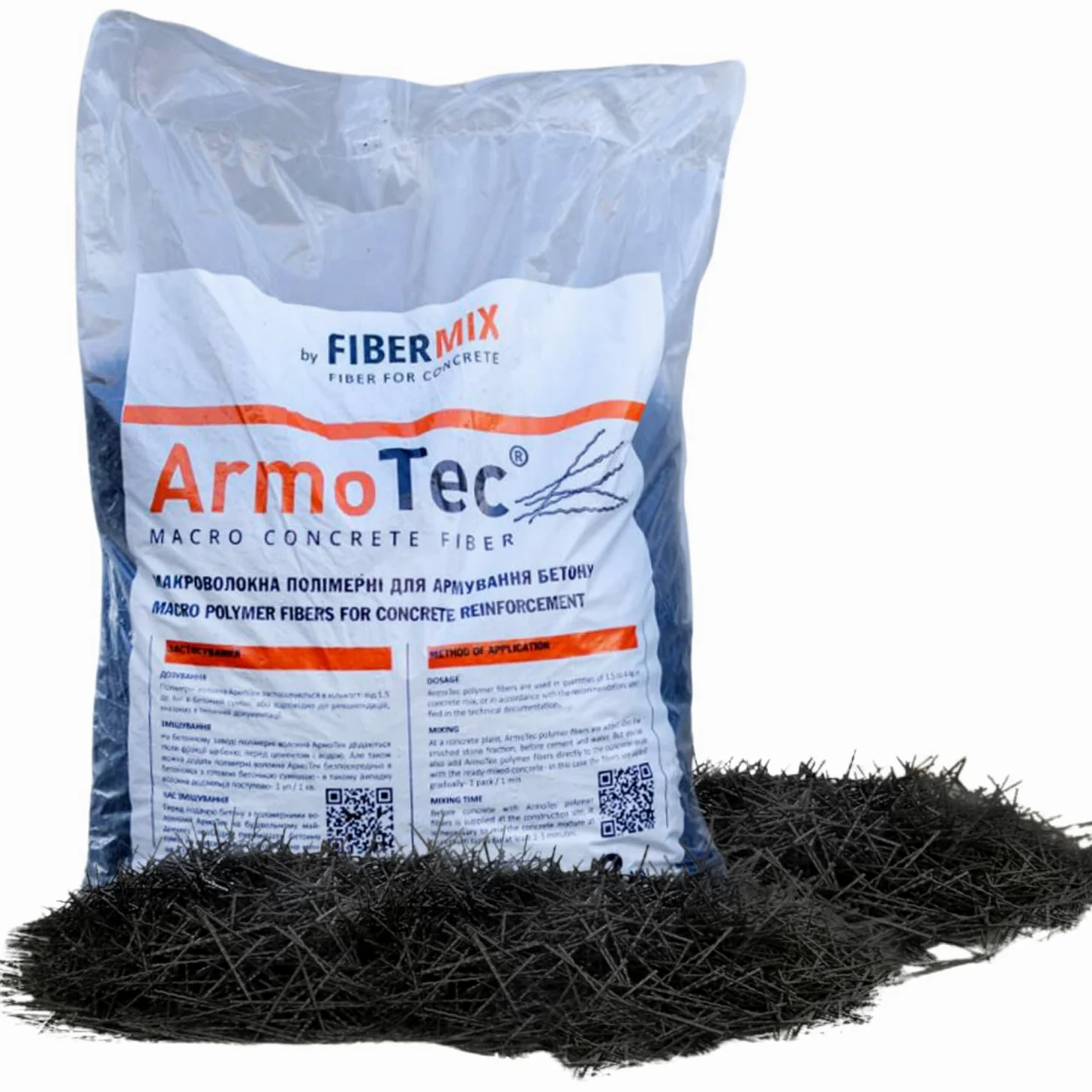 ArmoTec, fibra statica da 40 mm, fibra macro ad alte prestazioni come ricambio per acciaio per calcestruzzo, perfetta per pavimenti e riparazioni in calcestruzzo Fibermix (disco da 24 kg)