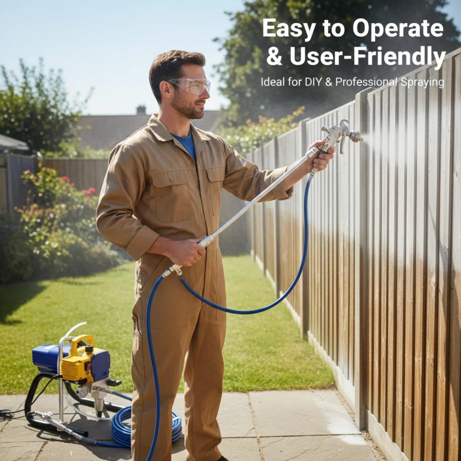 Spruzzatore per vernice Airless da 1800 W, spray per vernice da parete, protezione da surriscaldamento e funzione di auto-stop, capacità di estrazione di 1,8 l/min per edifici