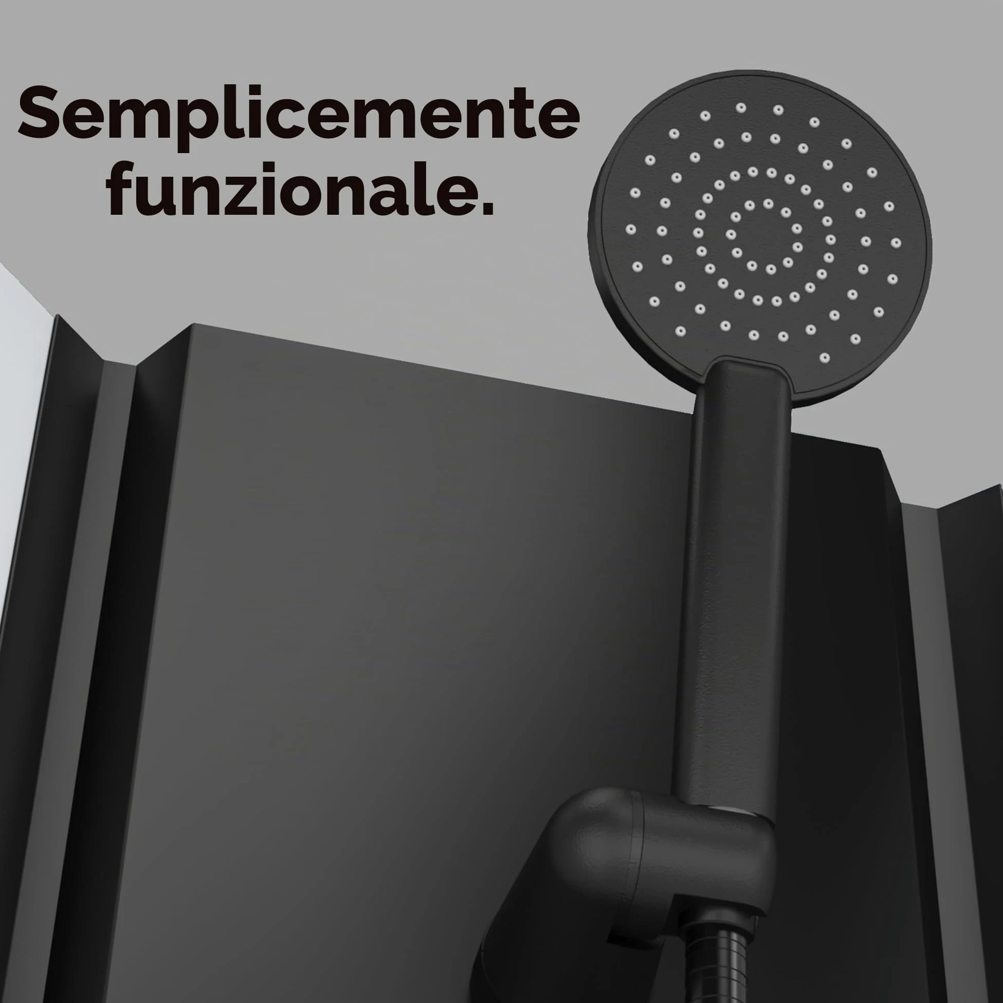 Marwell Doccia completa Prime Style – Box doccia nero/bianco 85 x 85 x 198 – Doccia prefabbricata con piatto doccia e rubinetto – Doccia con telaio in alluminio – Doccia in vetro Design moderno