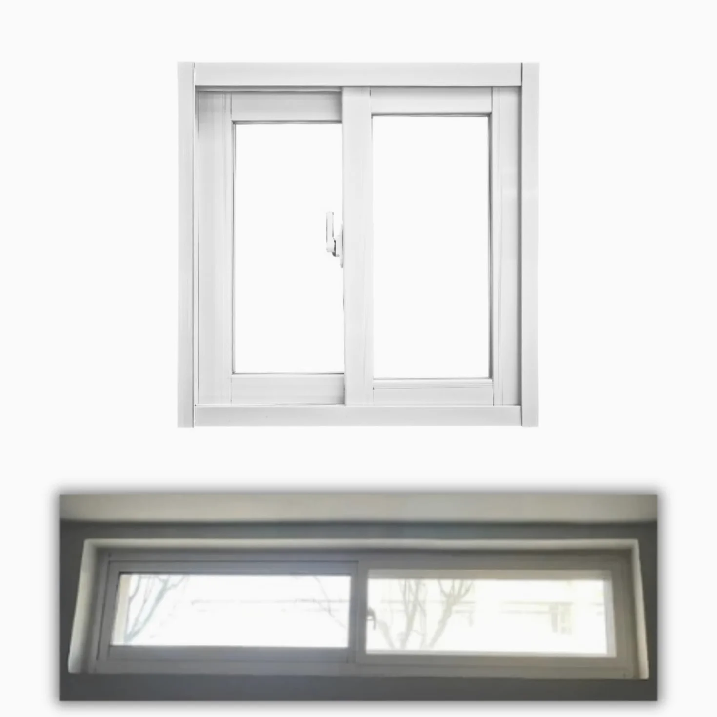 Generico Finestre Scorrevoli 30 40 50 60 70 80 90 100 110 120cm Finestre Scorrevoli in Vinile con Zanzariera Rimovibile, Vetro Temperato per Cantina, Pollaio, Bagno(WxH 70x30cm)